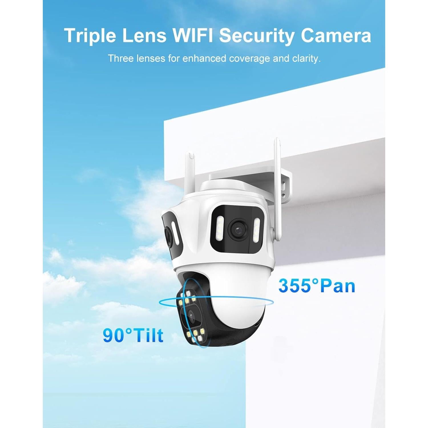 Cámara de Seguridad Inalámbrica INSEETECH 9MP 360° Exterior