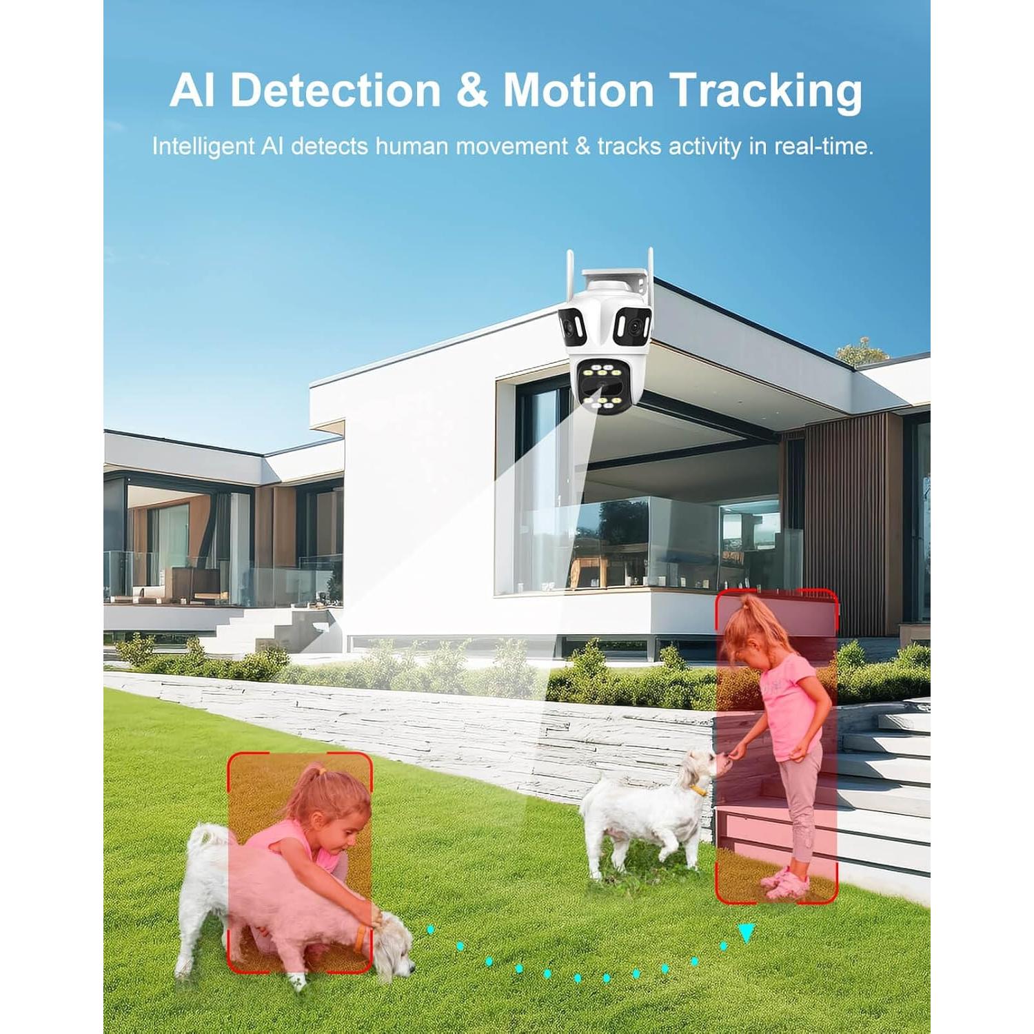 Cámara de Seguridad Inalámbrica INSEETECH 9MP 360° Exterior