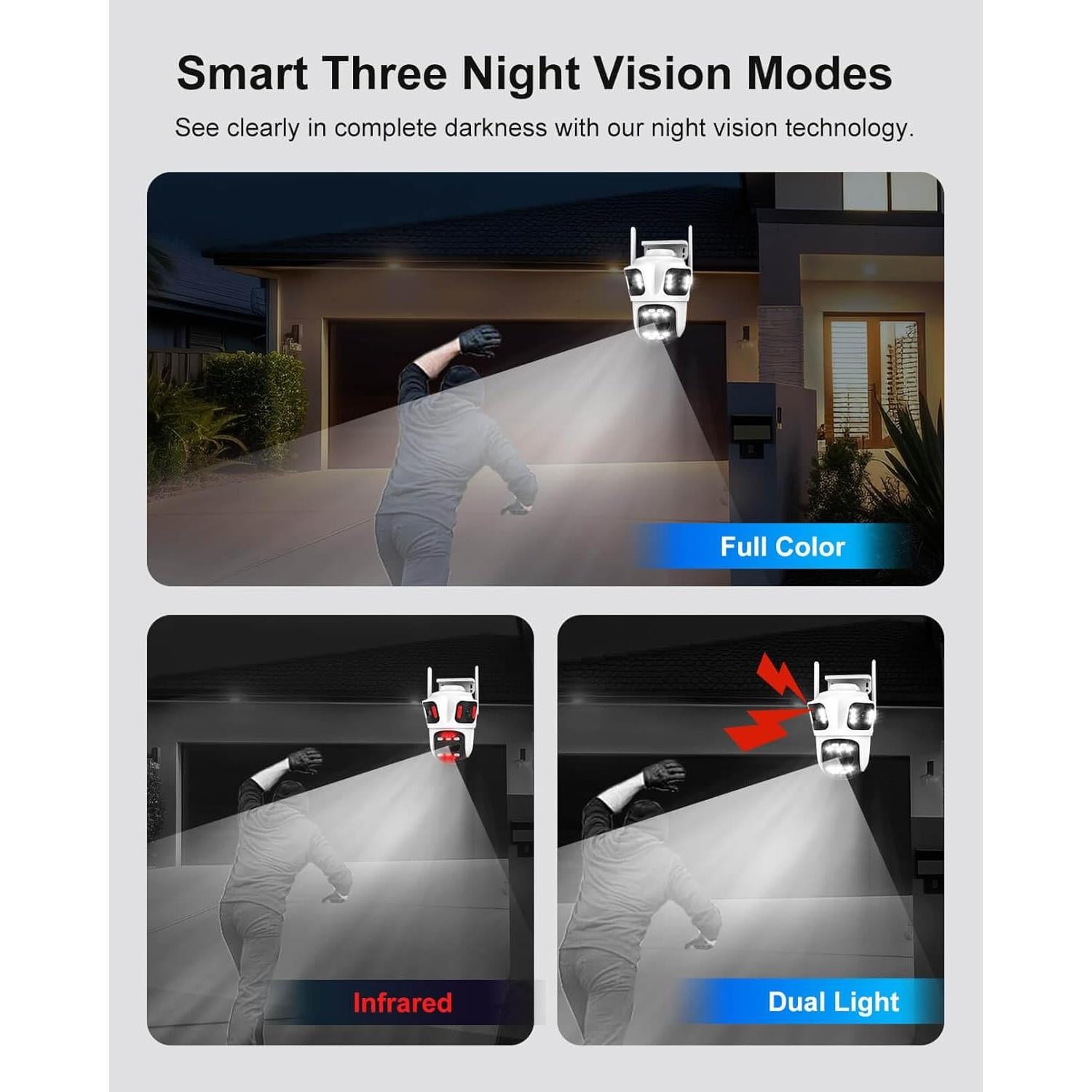 Cámara de Seguridad Inalámbrica INSEETECH 9MP 360° Exterior