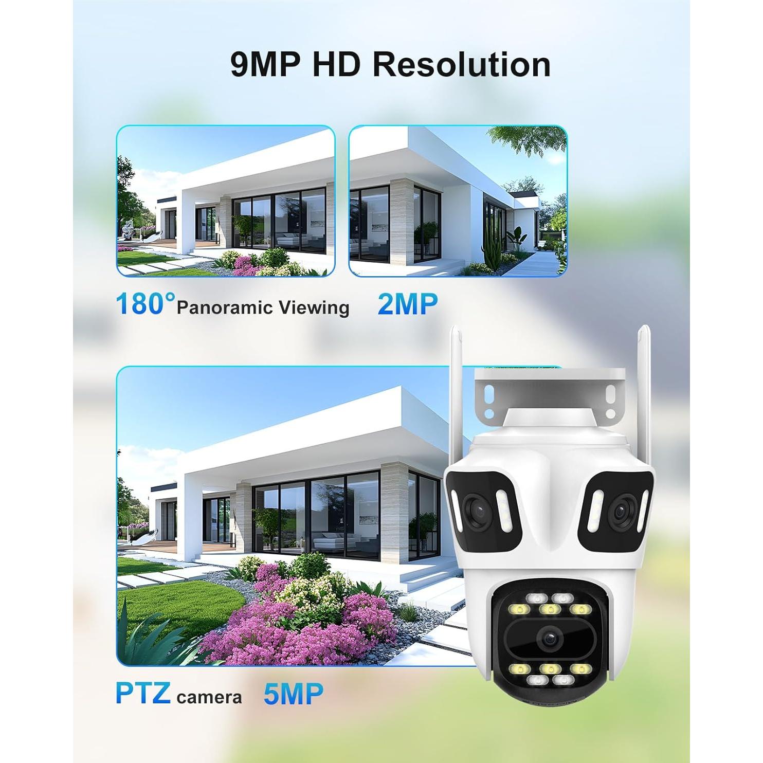 Cámara de Seguridad Inalámbrica INSEETECH 9MP 360° Exterior