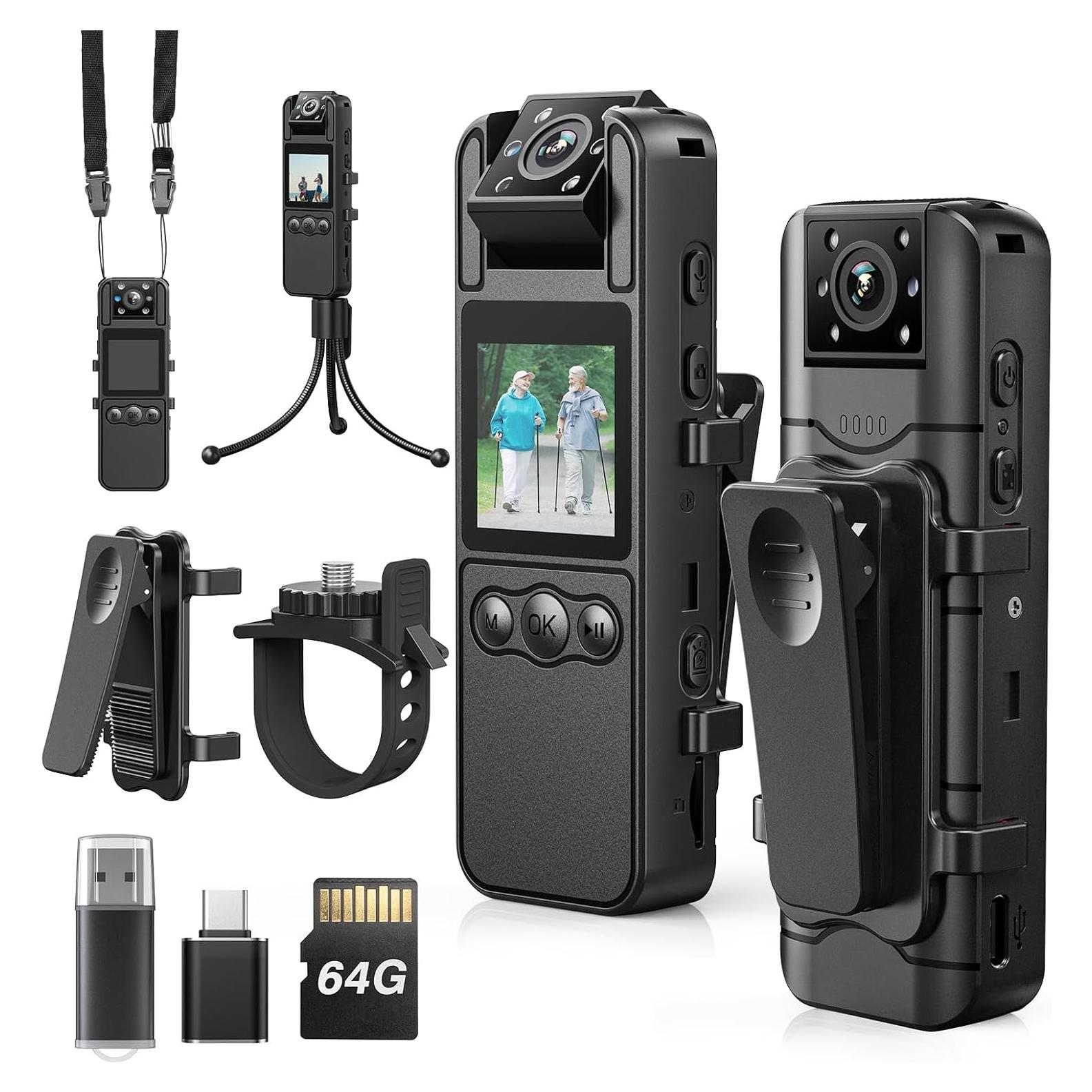 Cámara Corporal Losfom Z11 2K 64GB Batería 1700mAh