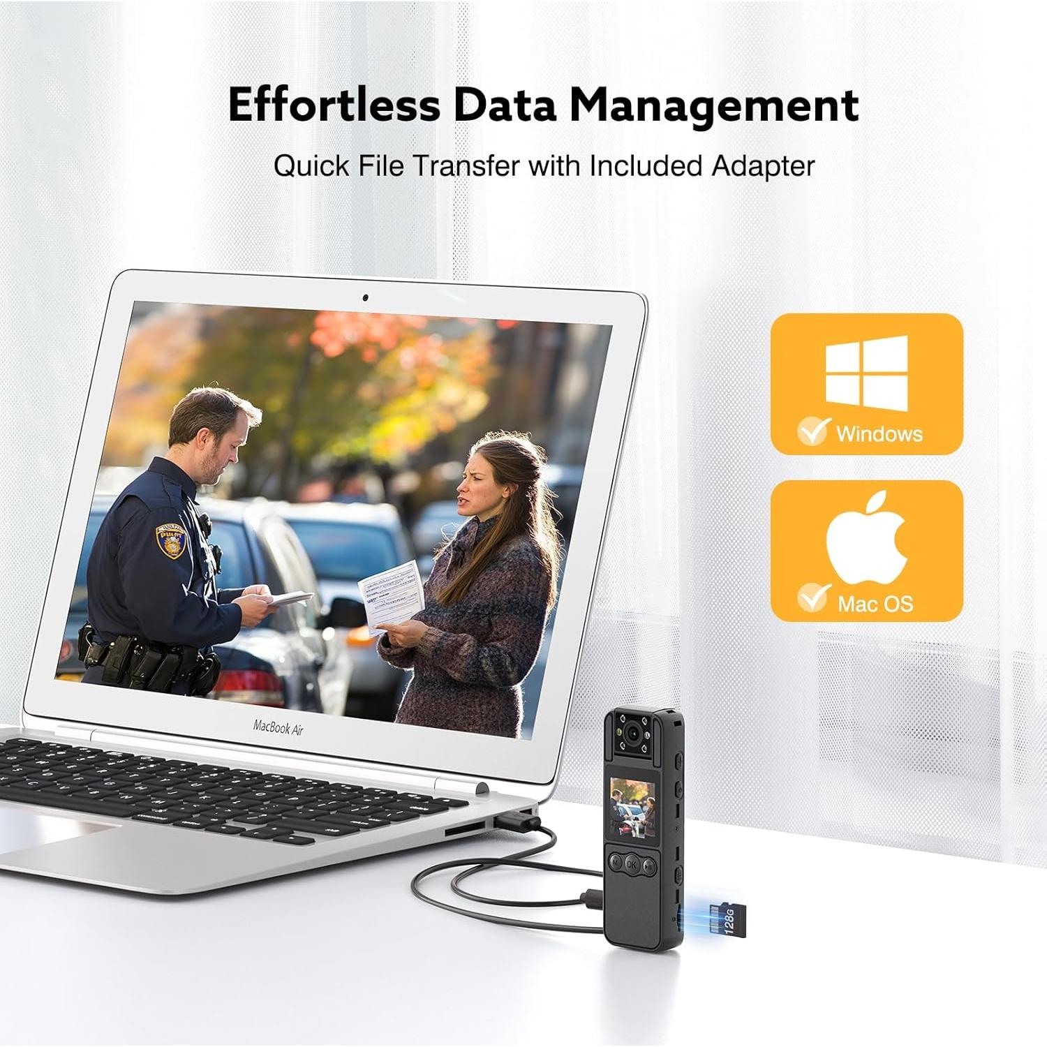 Cámara Corporal Losfom Z11 2K 64GB Batería 1700mAh