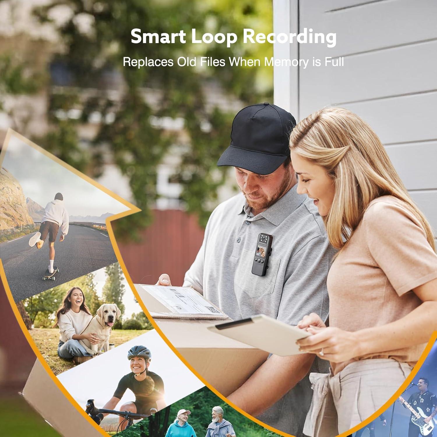 Cámara Corporal Losfom Z11 2K 64GB Batería 1700mAh