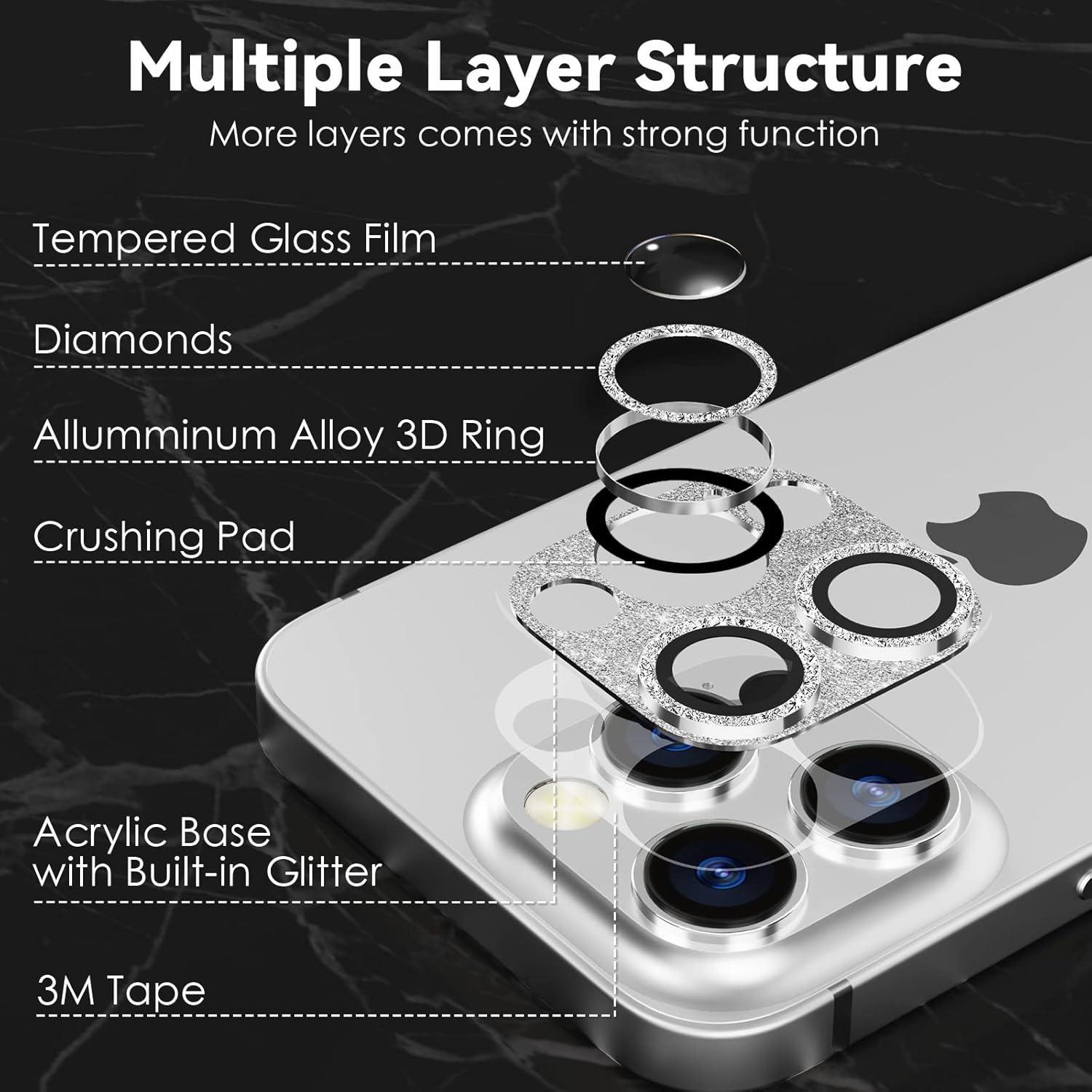 Protector de Lente de Cámara CloudValley para iPhone 14 Pro/Pro Max