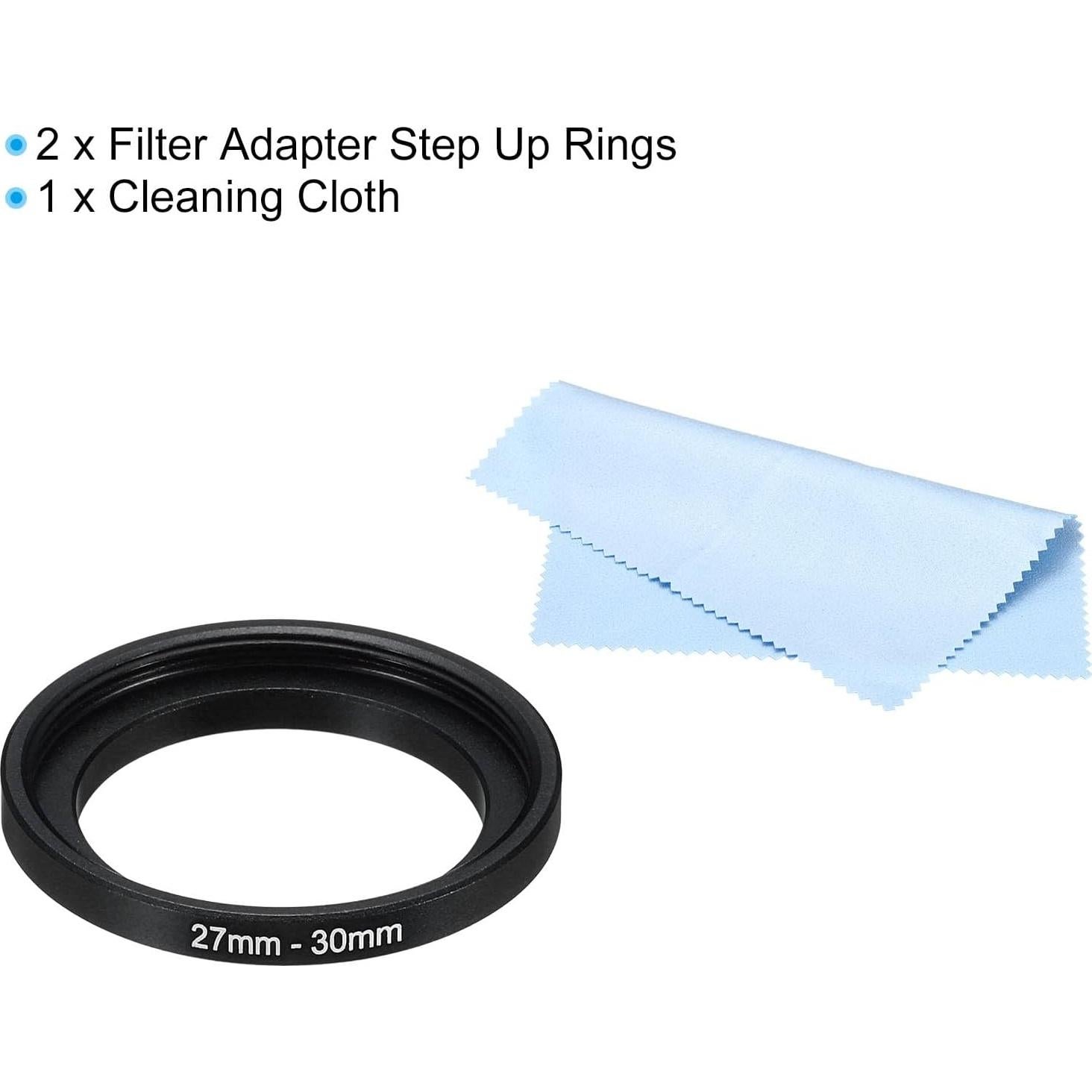 Anillo Adaptador de Filtro PATIKIL 27mm-30mm Aluminio Negro