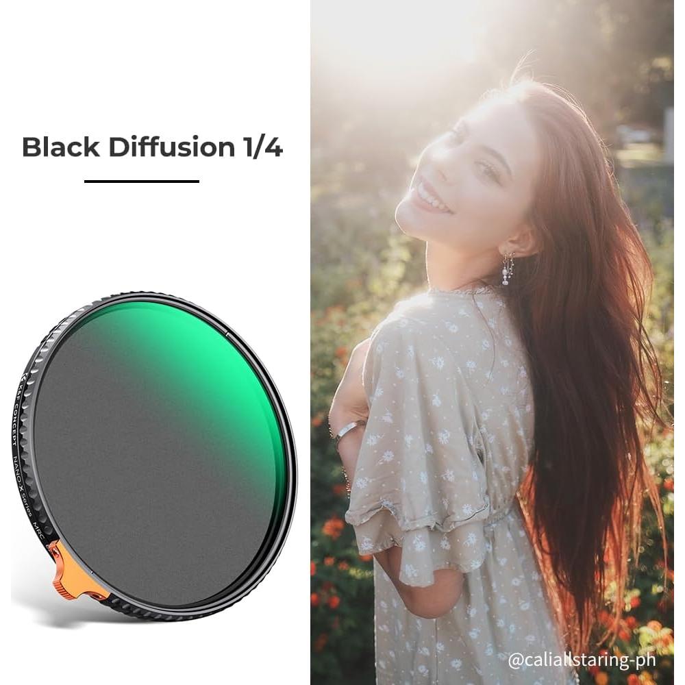 K&F CONCEPT 82mm Black Diffusion 1/4 Effect & Variable ND2-ND32 ND Filter 2-in-1 for Camera Lens with 28 Multi-Layer Coatings (Nano-X Series)