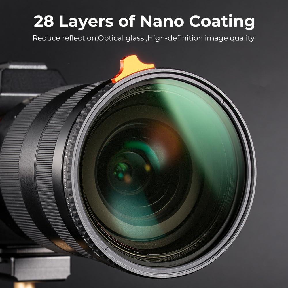 K&F CONCEPT 82mm Black Diffusion 1/4 Effect & Variable ND2-ND32 ND Filter 2-in-1 for Camera Lens with 28 Multi-Layer Coatings (Nano-X Series)