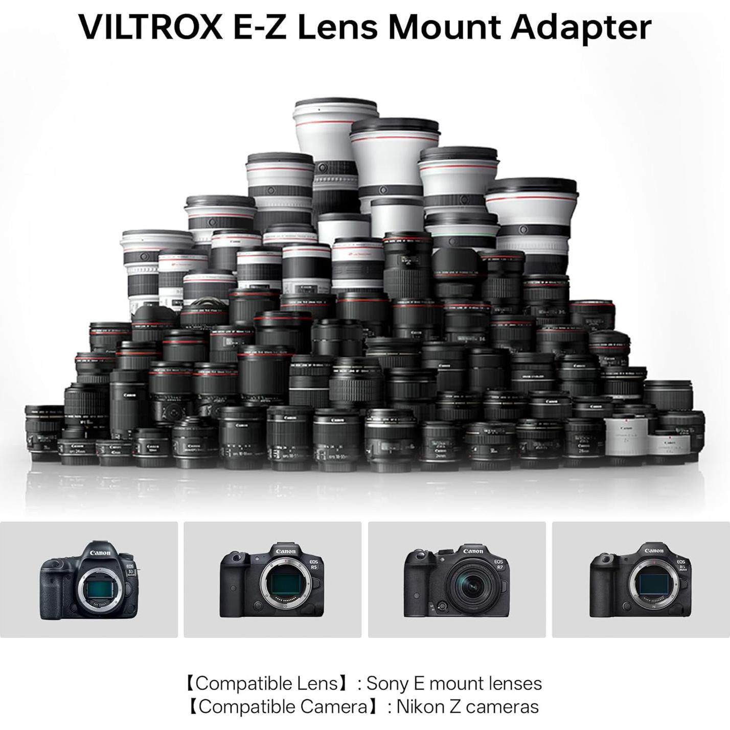 Adaptador de Montura VILTROX E-Z para Lentes Sony E a Nikon Z