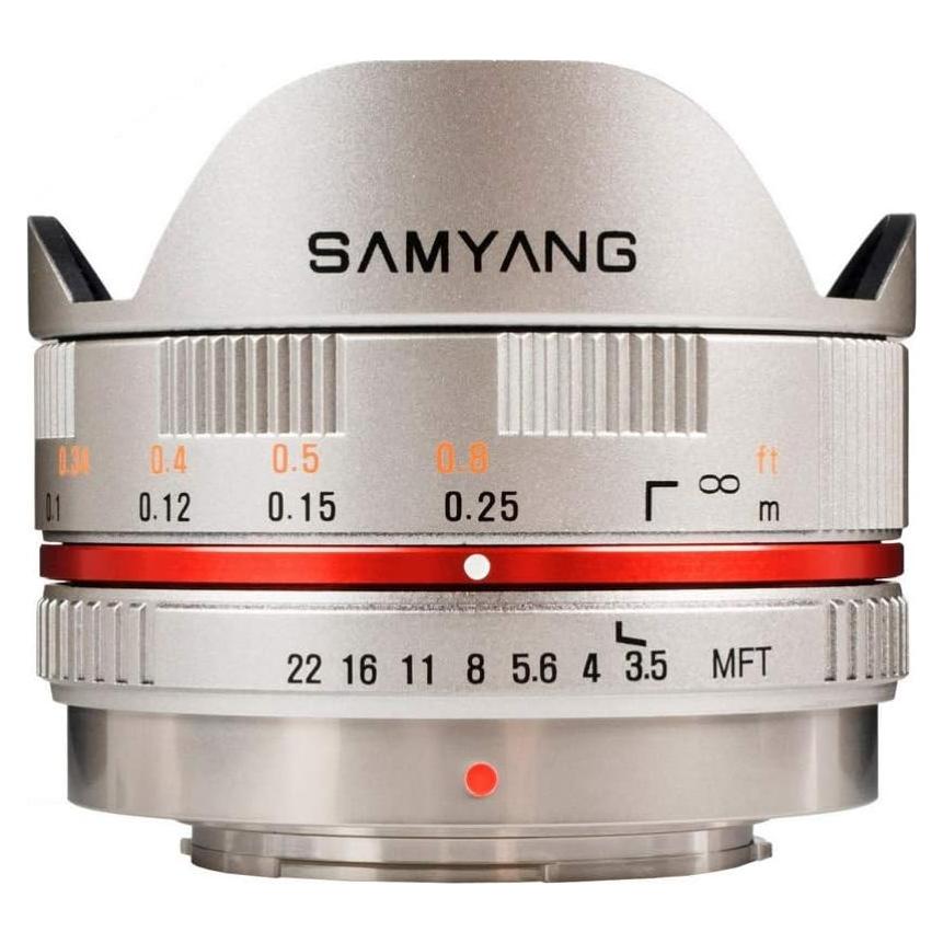 Lente Fisheye Samyang 7.5mm F3.5 Manual Micro 4/3 Plata