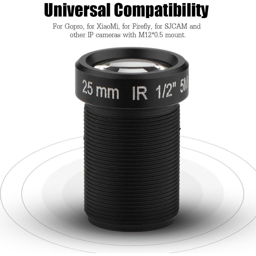 Lente de Cámara CCTV HD Wendry 5MP 25mm Visión Nocturna IR