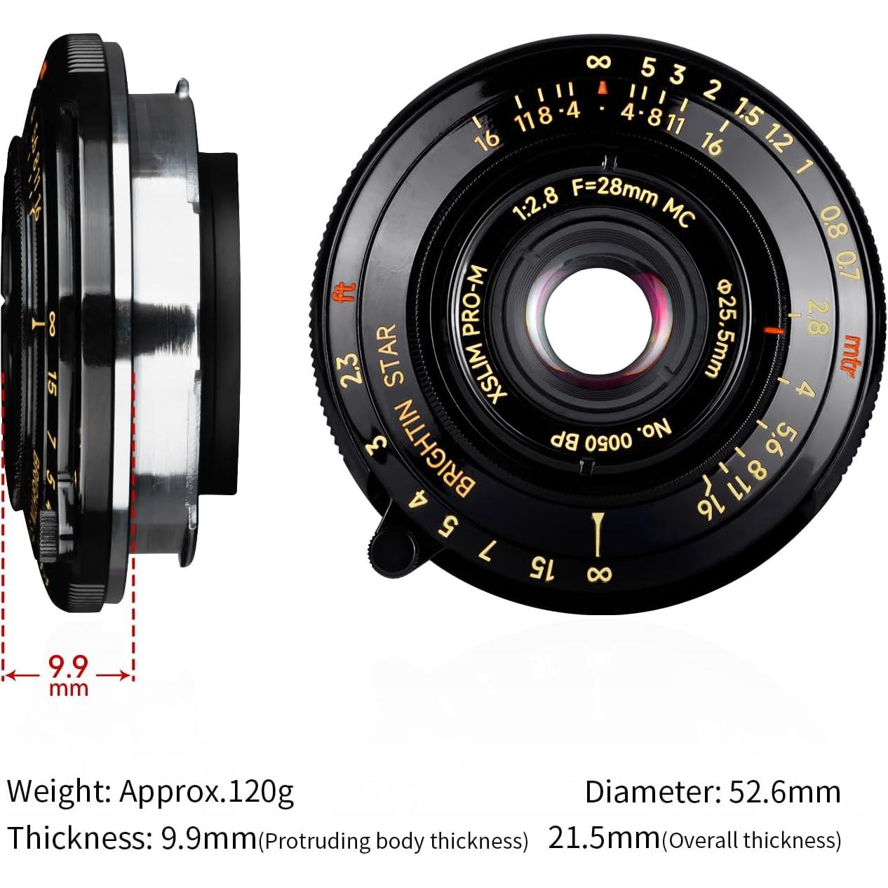 Lente Manual 28mm F2.8 Brightin Star para Fujifilm XF