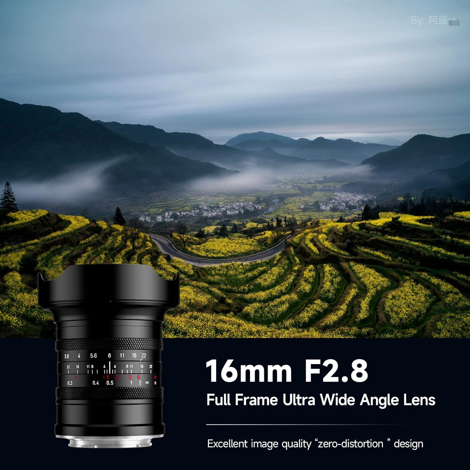 Lente Ultra Gran Angular 16mm F2.8 Brightin Star para Canon RF
