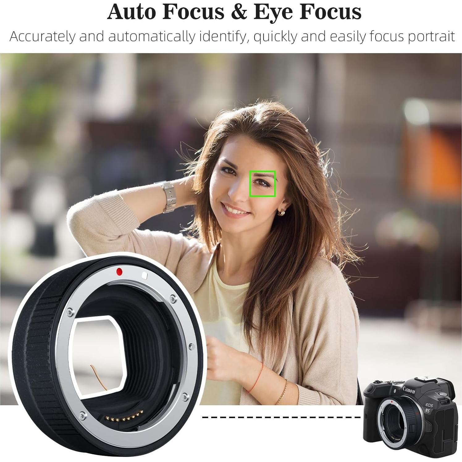 Adaptador de Montura EF-EOS R ALTSON para Lentes Canon EF/EF-S