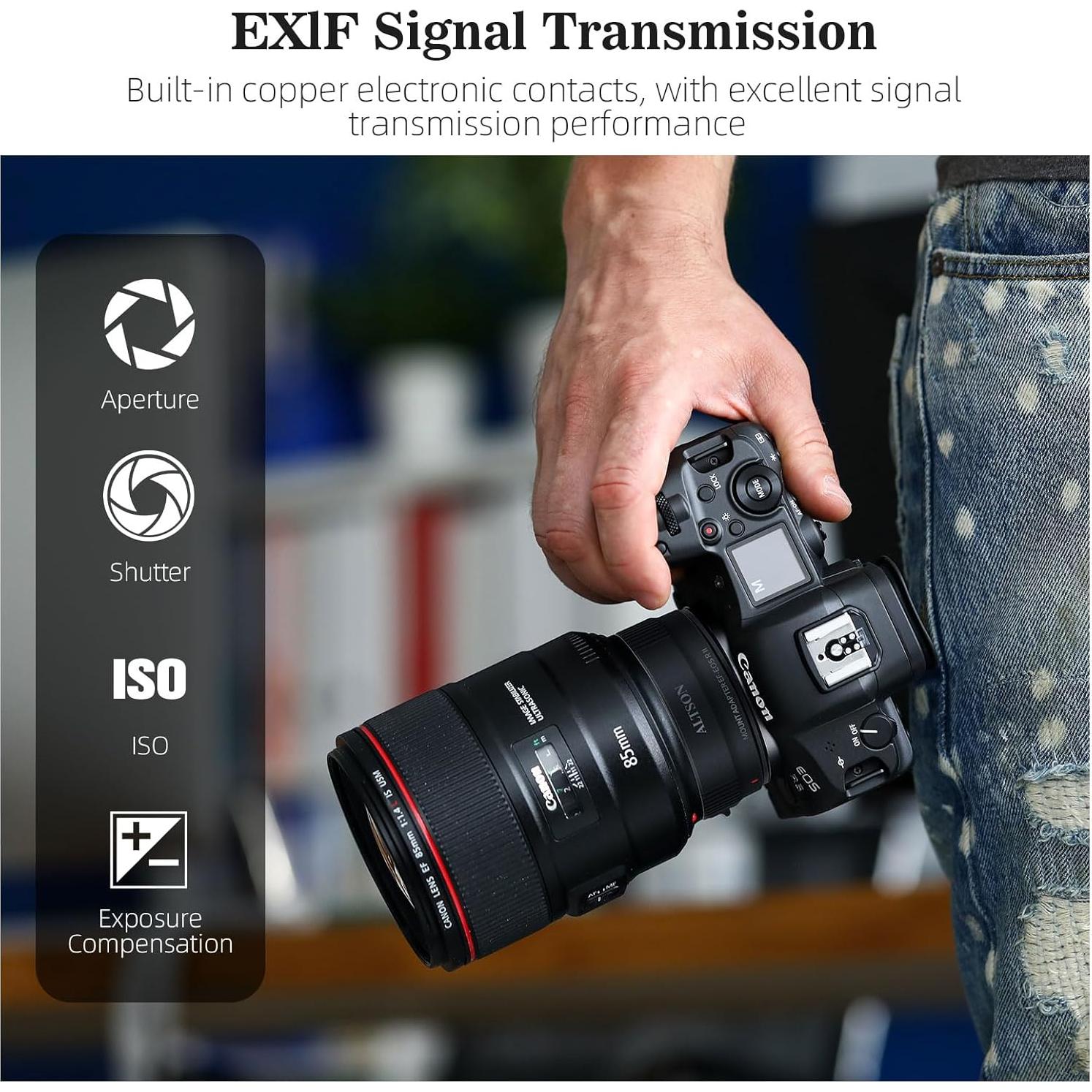 Adaptador de Montura EF-EOS R ALTSON para Lentes Canon EF/EF-S