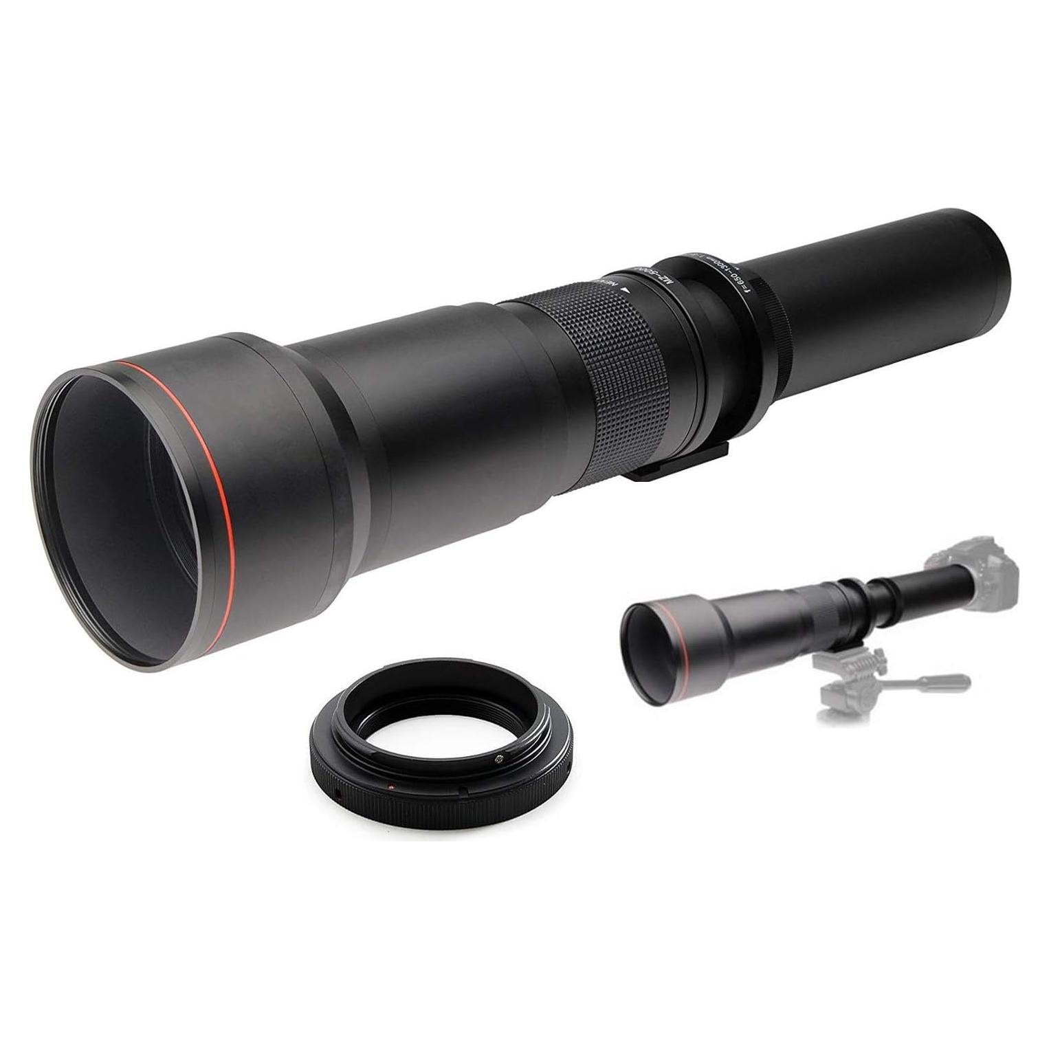 Lente Telefoto Manual 650-1300mm f/8-16 para Canon DSLR