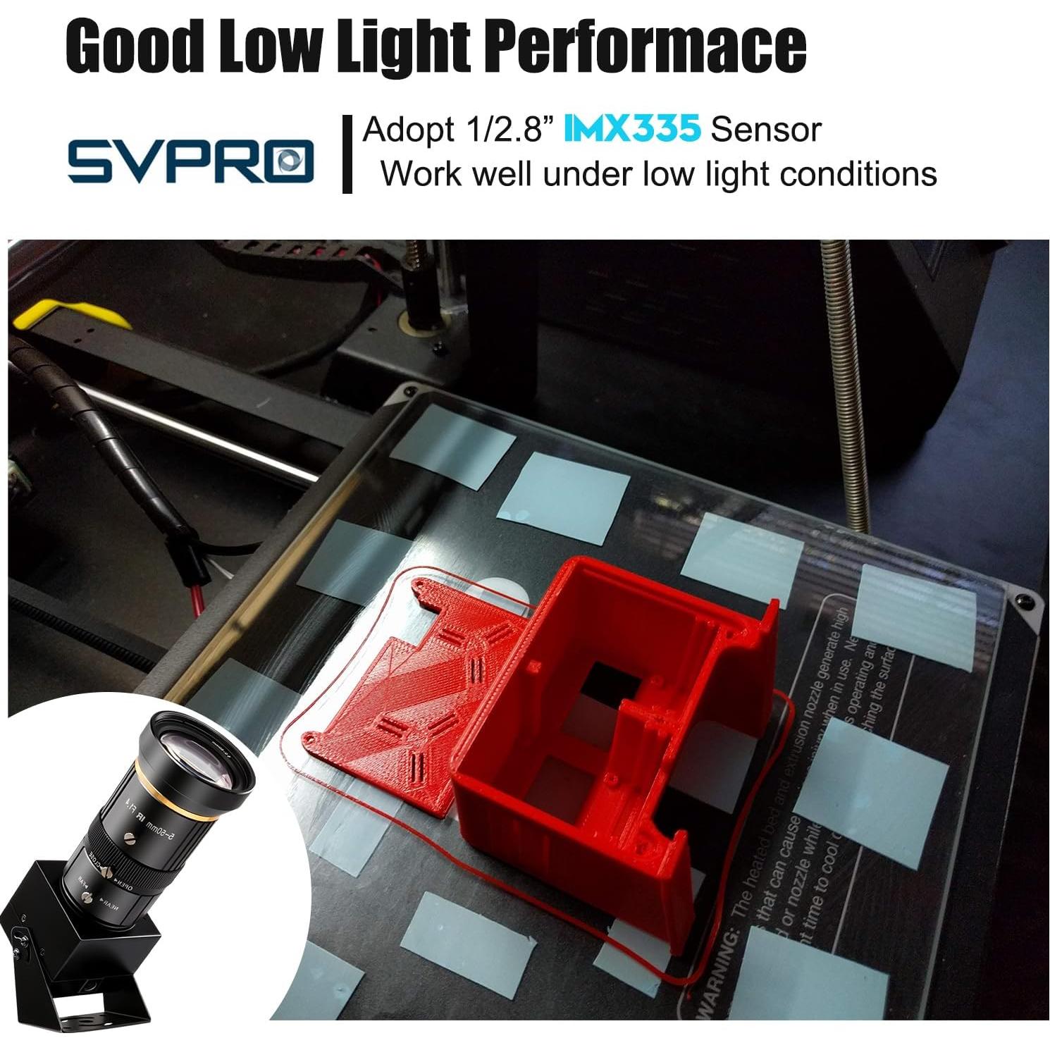 Cámara USB SVPRO 5MP 30FPS Telefoto 5-50mm para PC