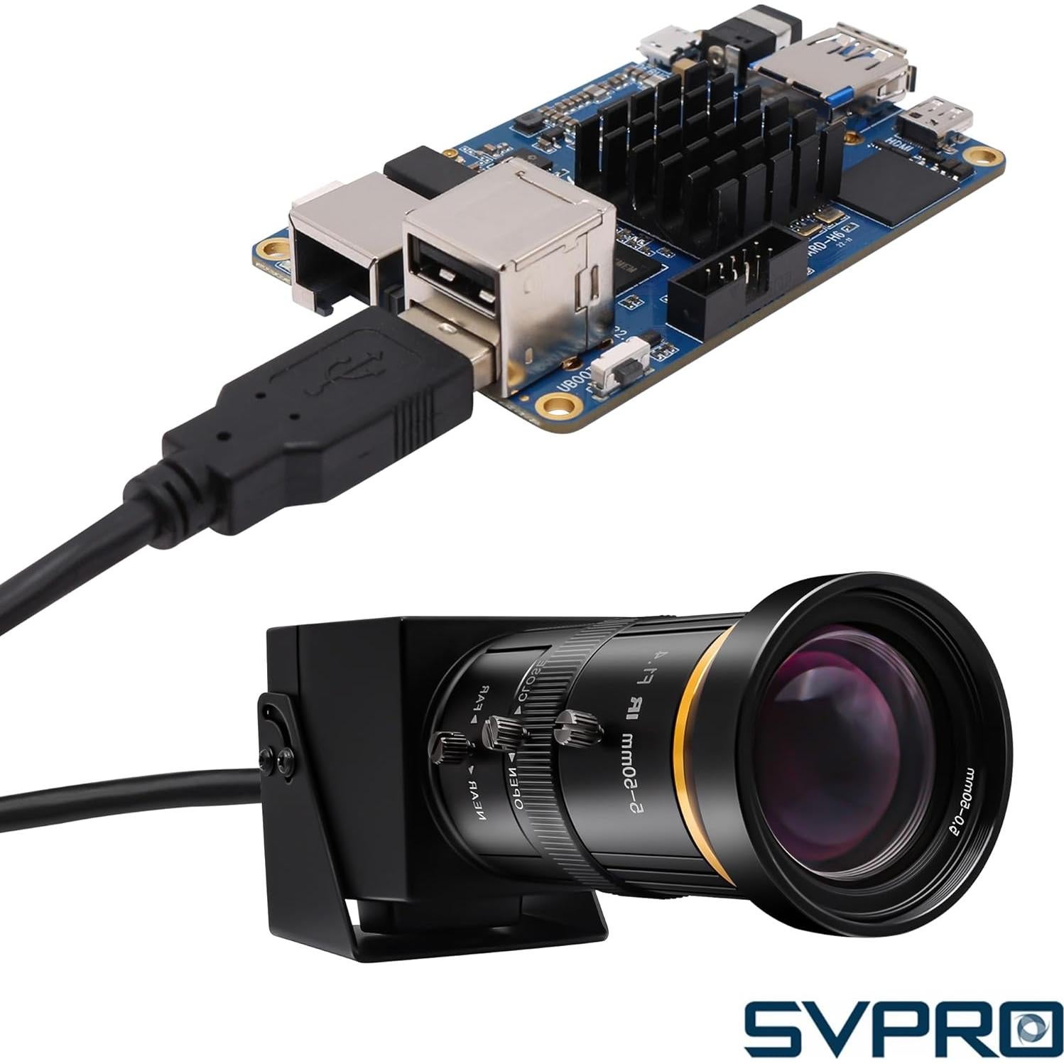 Cámara USB SVPRO 5MP 30FPS Telefoto 5-50mm para PC