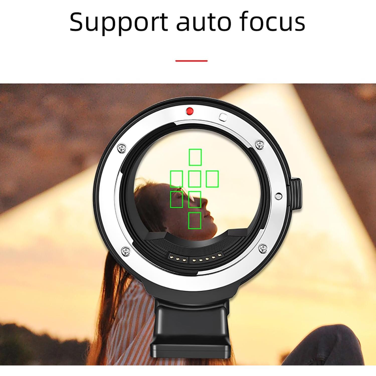 Adaptador de Montura Canon EF a EOS R VONOV con Enfoque Automático