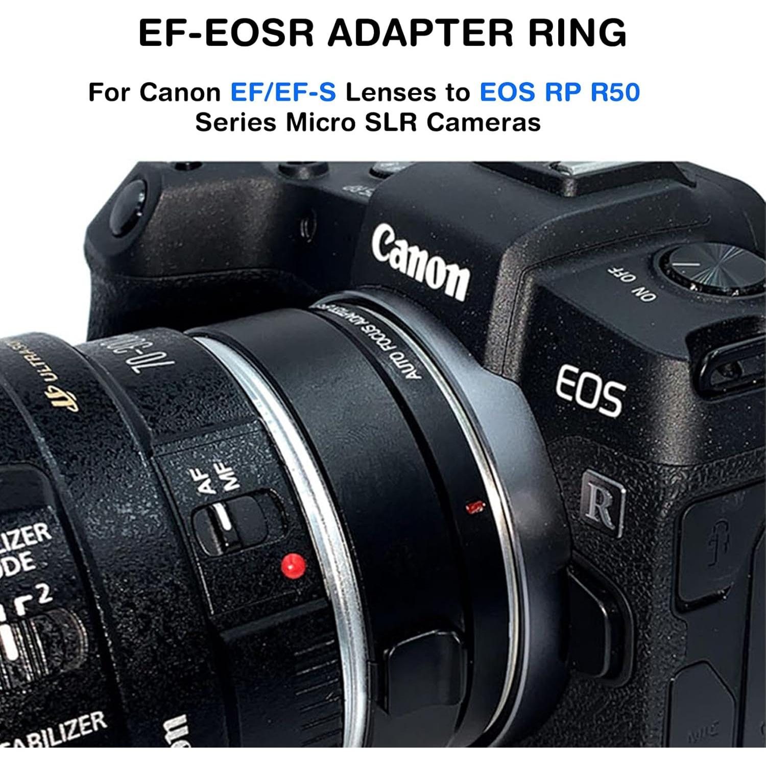 Adaptador de Montura de Lente Canon EF-EOS R - Enfoque Automático