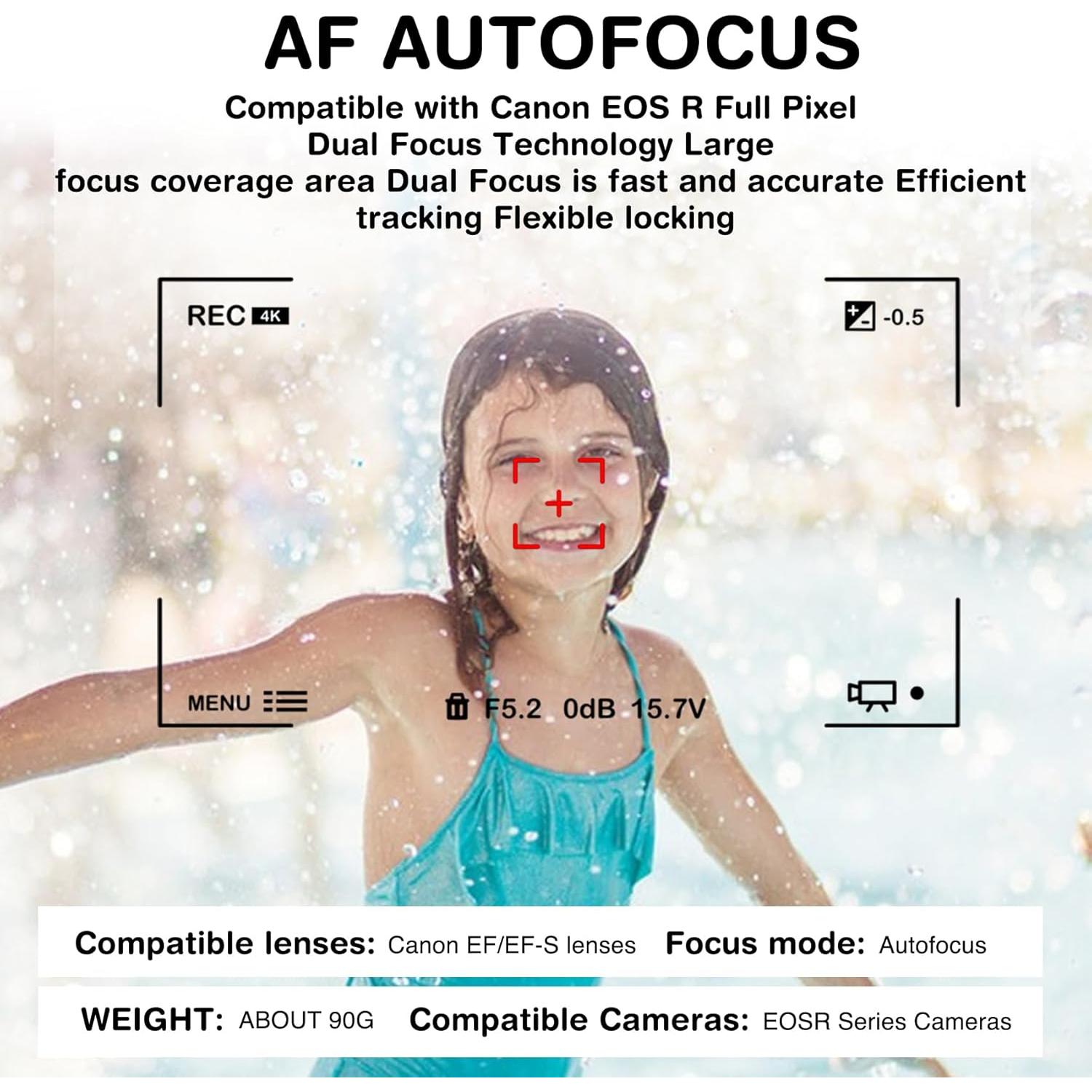 Adaptador de Montura de Lente Canon EF-EOS R - Enfoque Automático