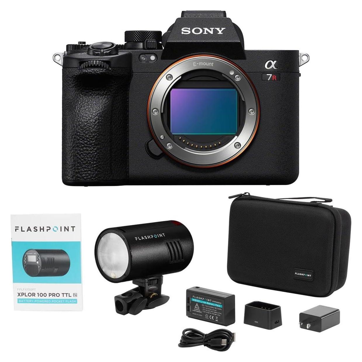 Cámara Sin Espejo Sony Alpha a7R V 61MP + Flashpoint XPLOR 100 Pro