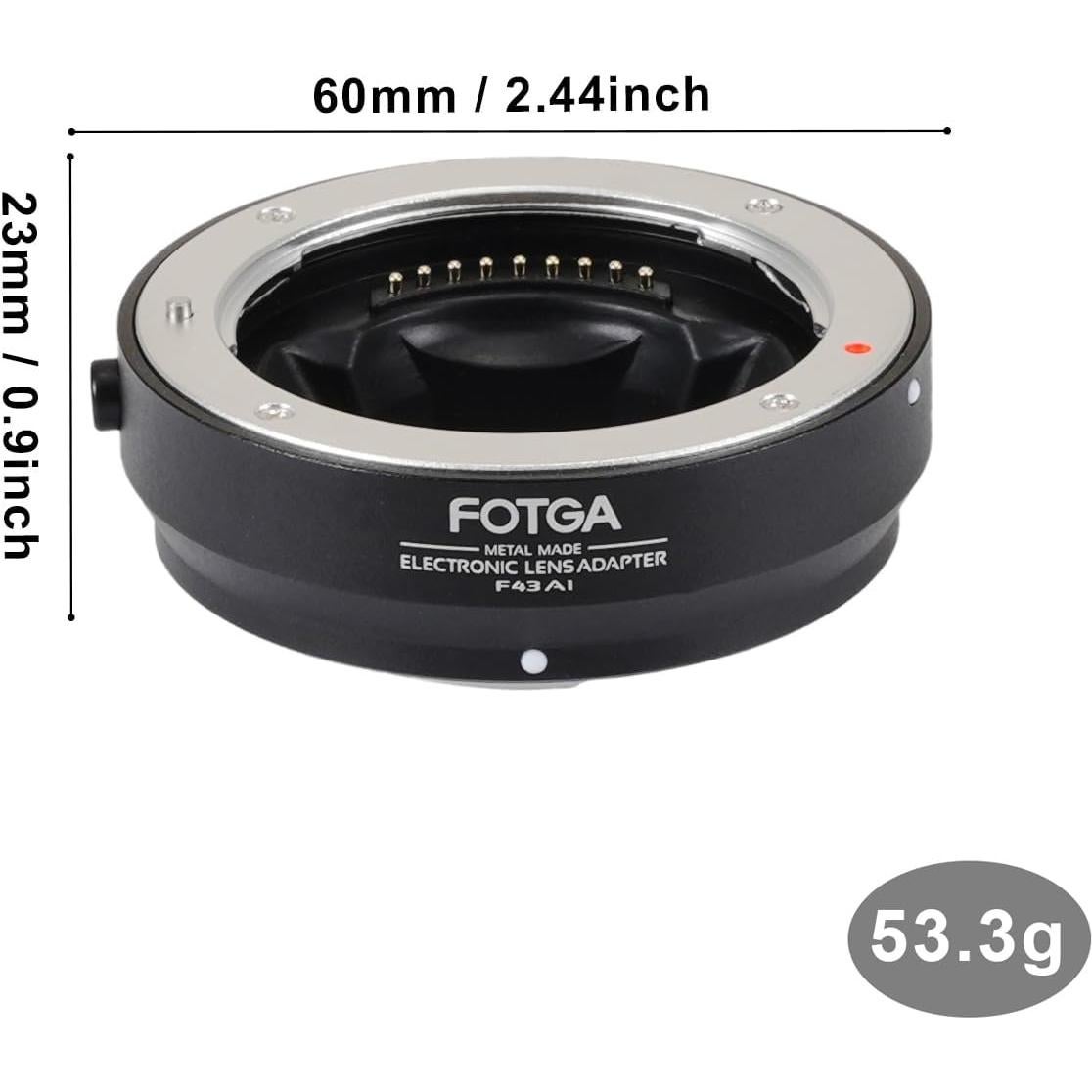 Adaptador Electrónico Enfoque Automático FocusFoto 4/3 a M4/3