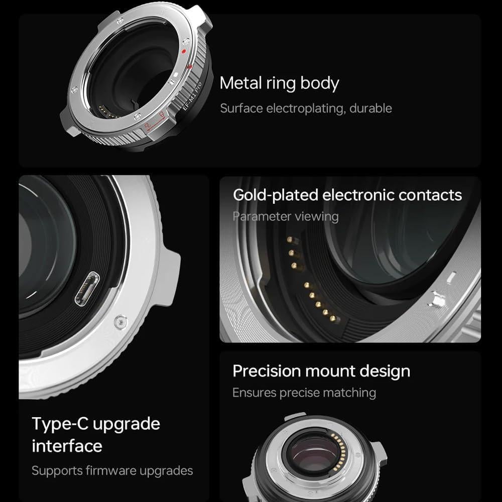 Adaptador VILTROX EF-M2 Pro para Lentes Canon a M4/3