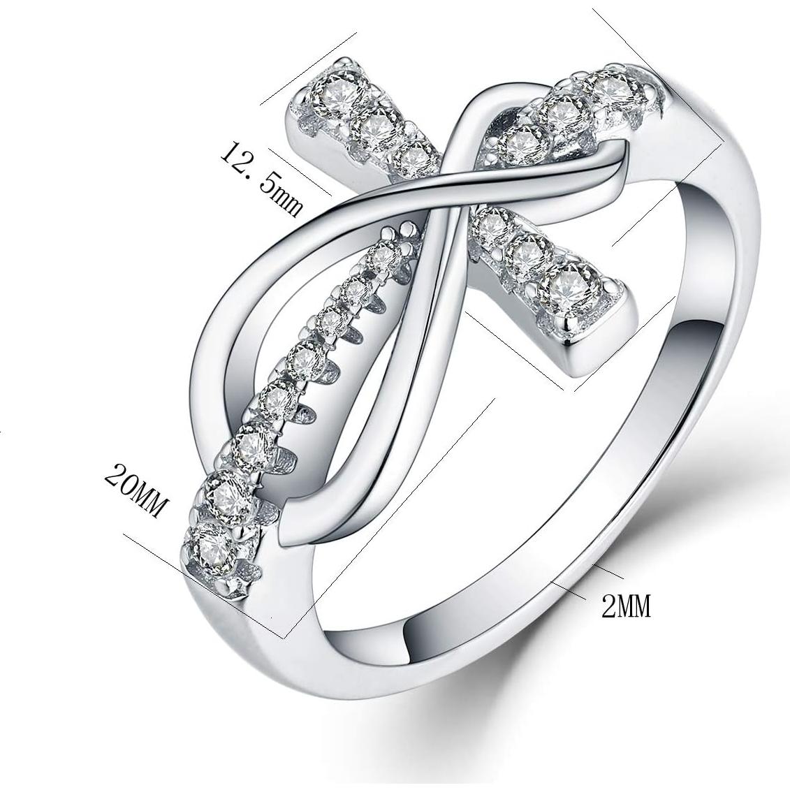 Anillo de Infinito JO WISDOM en Plata 925 con Circonita AAA