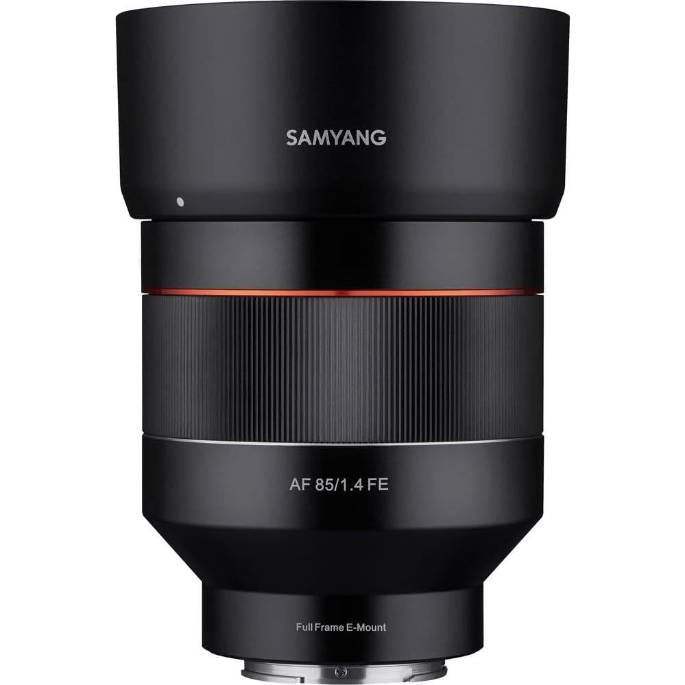 Lente Samyang AF 85mm F1.4 para Sony E Sellado + Accesorios