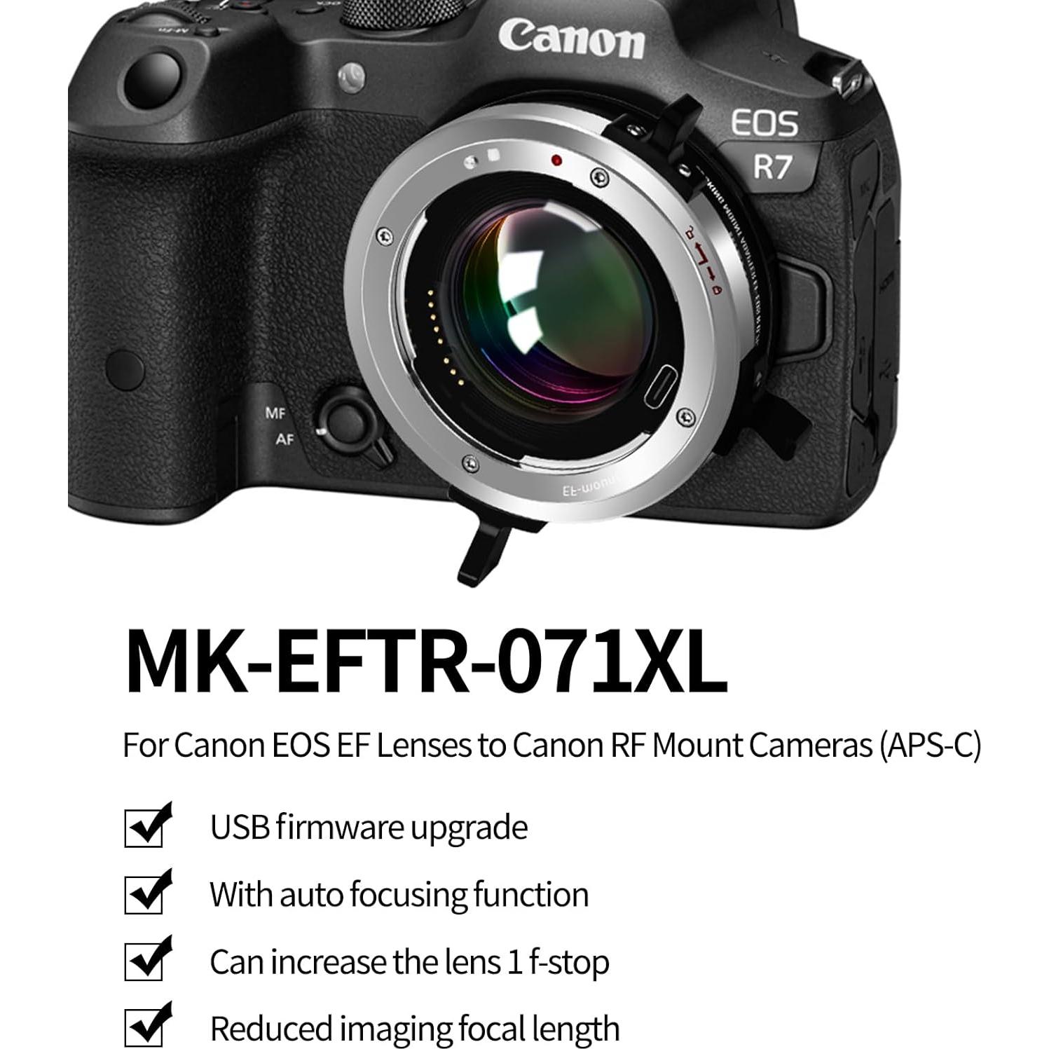 Adaptador de Montura Meike MK-EFTR-071XL Speed Booster 0.71x