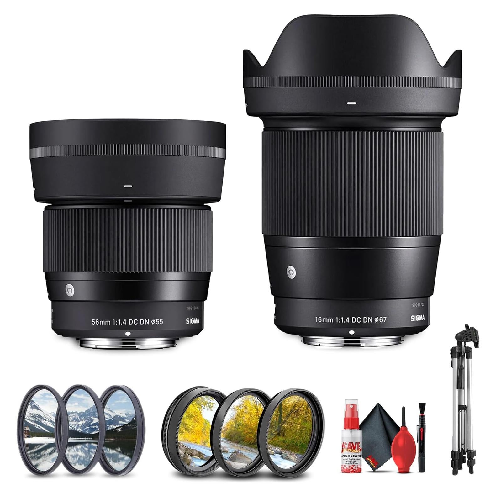 Paquete Lentes Sigma 56mm f/1.4 y 16mm f/1.4 para Canon RF