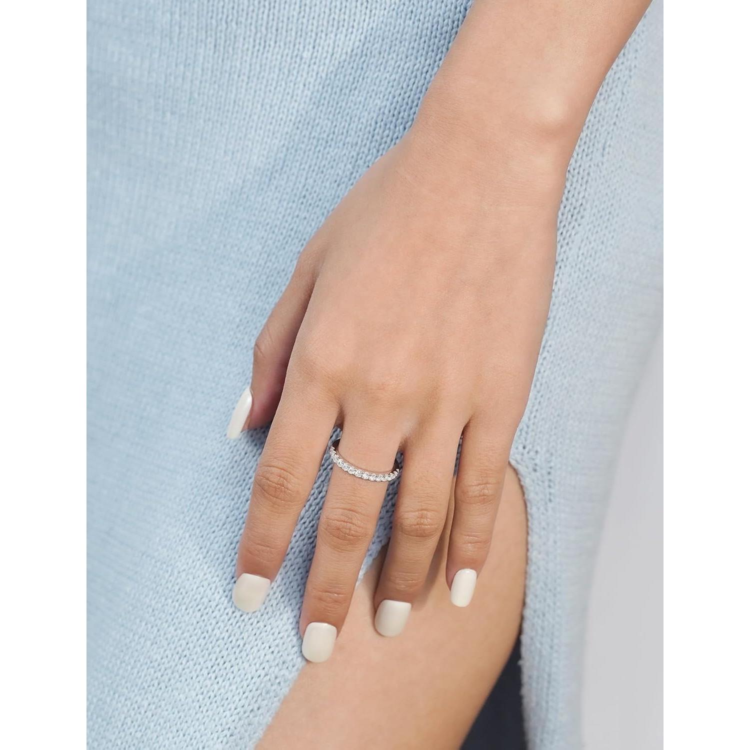 Anillo de Boda de Diamante IMOLOVE 0.42CT Oro Blanco 18K