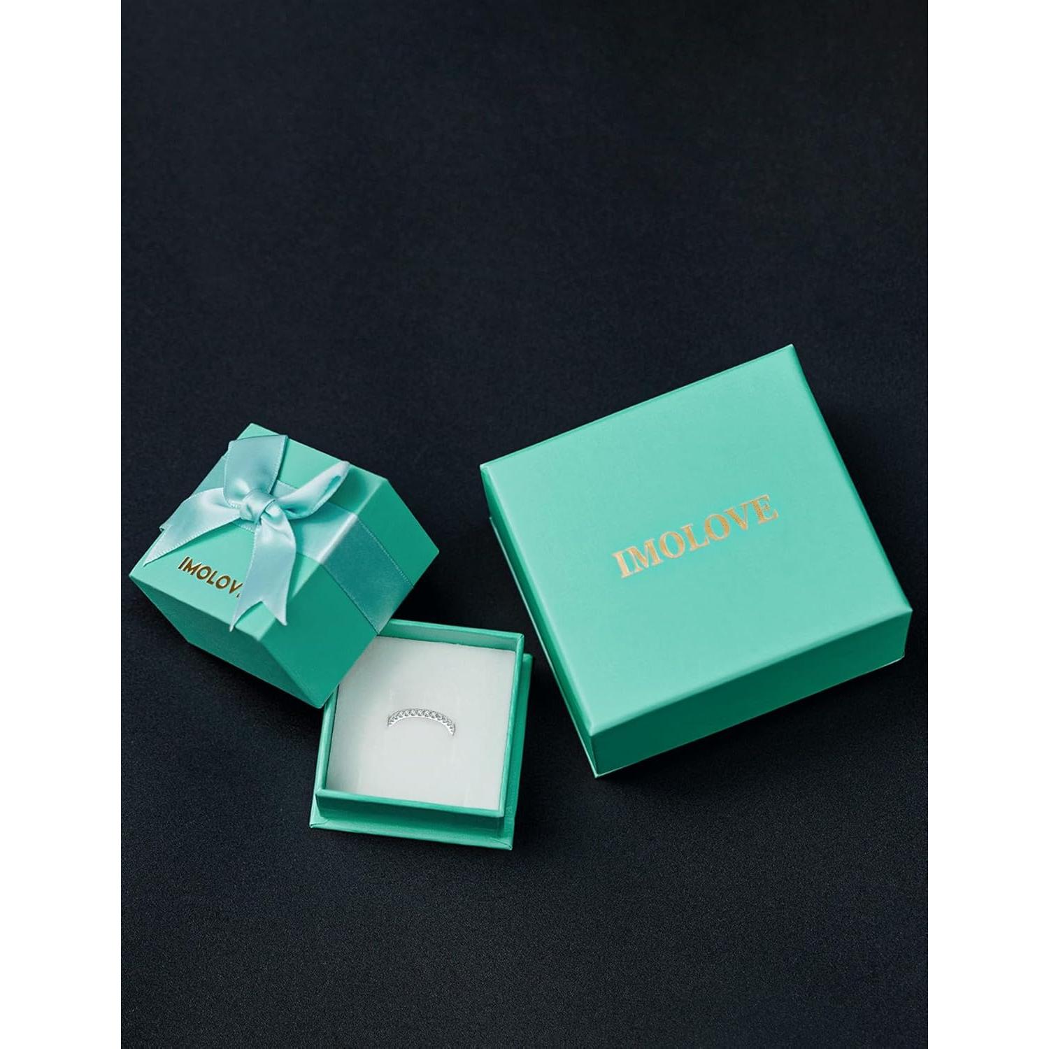 Anillo de Boda de Diamante IMOLOVE 0.42CT Oro Blanco 18K