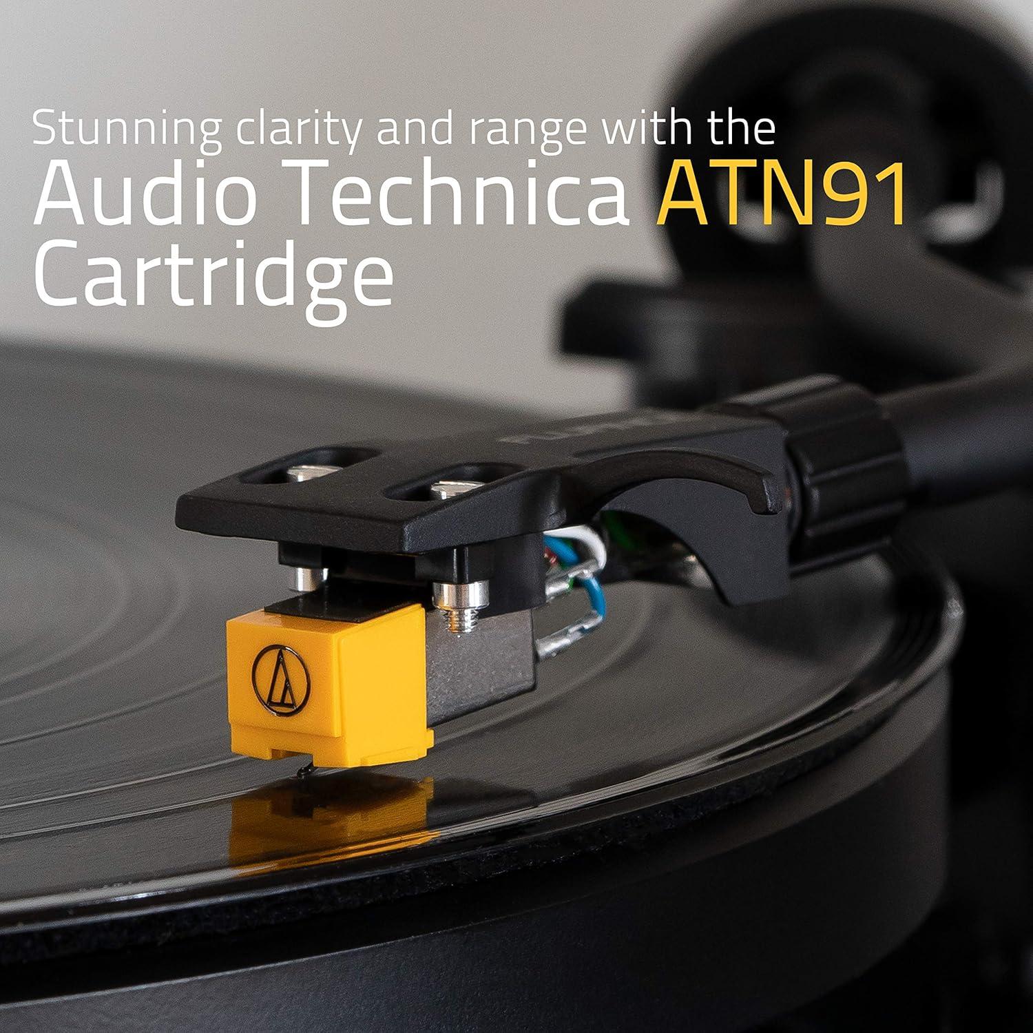 Giradiscos Fluance RT80 con Audio Technica AT91 y Kit de Limpieza
