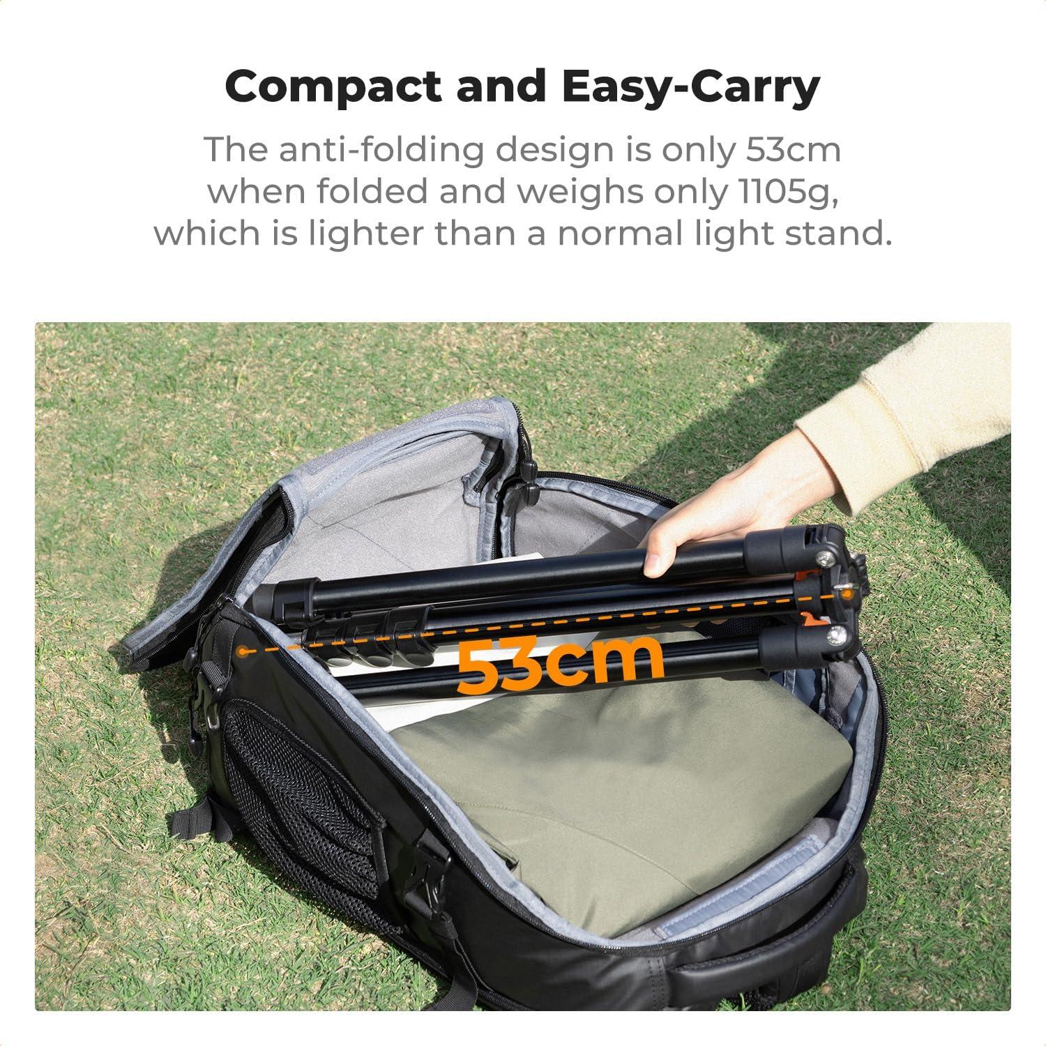 Soporte de Luz K&F Concept 2.6m Aluminio Ajustable para Cámara