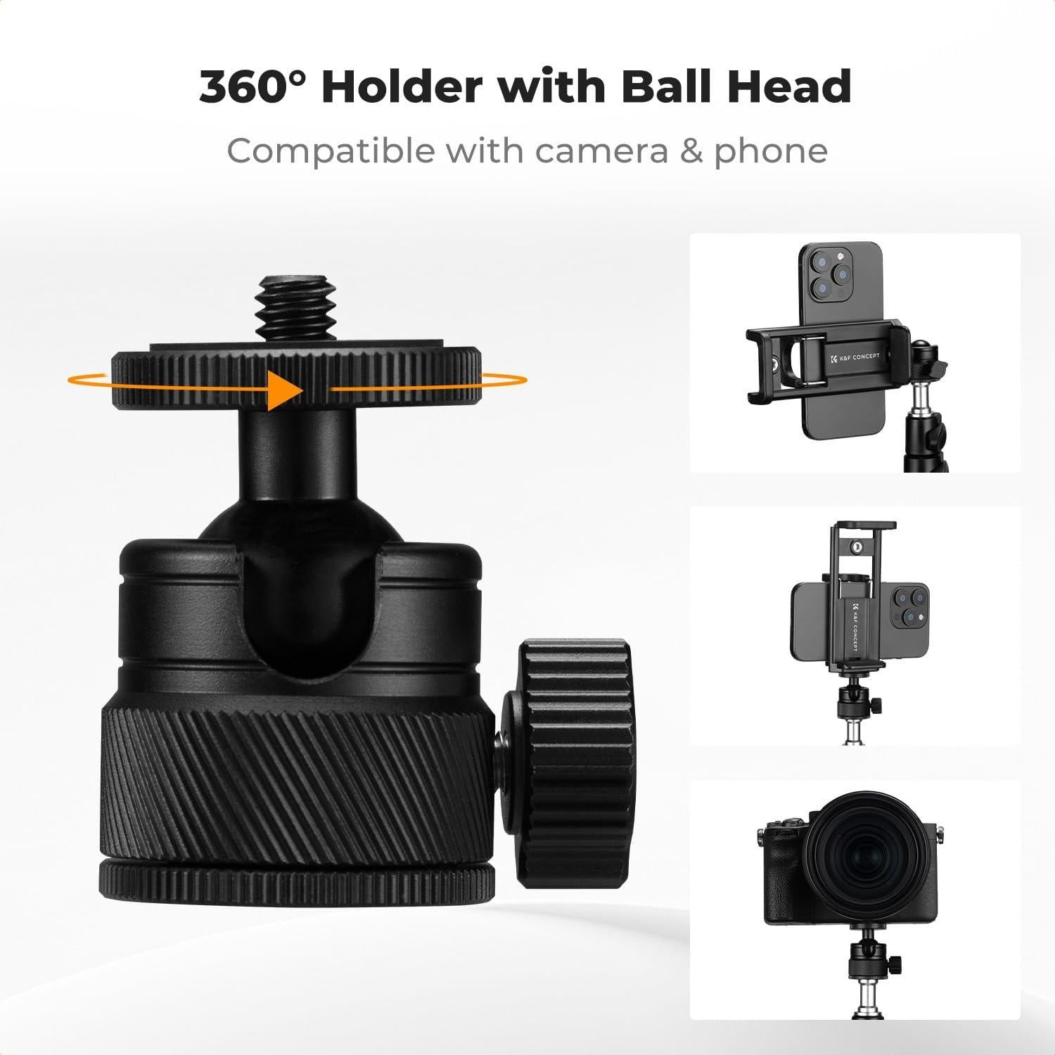 Soporte de Luz K&F Concept 2.6m Aluminio Ajustable para Cámara