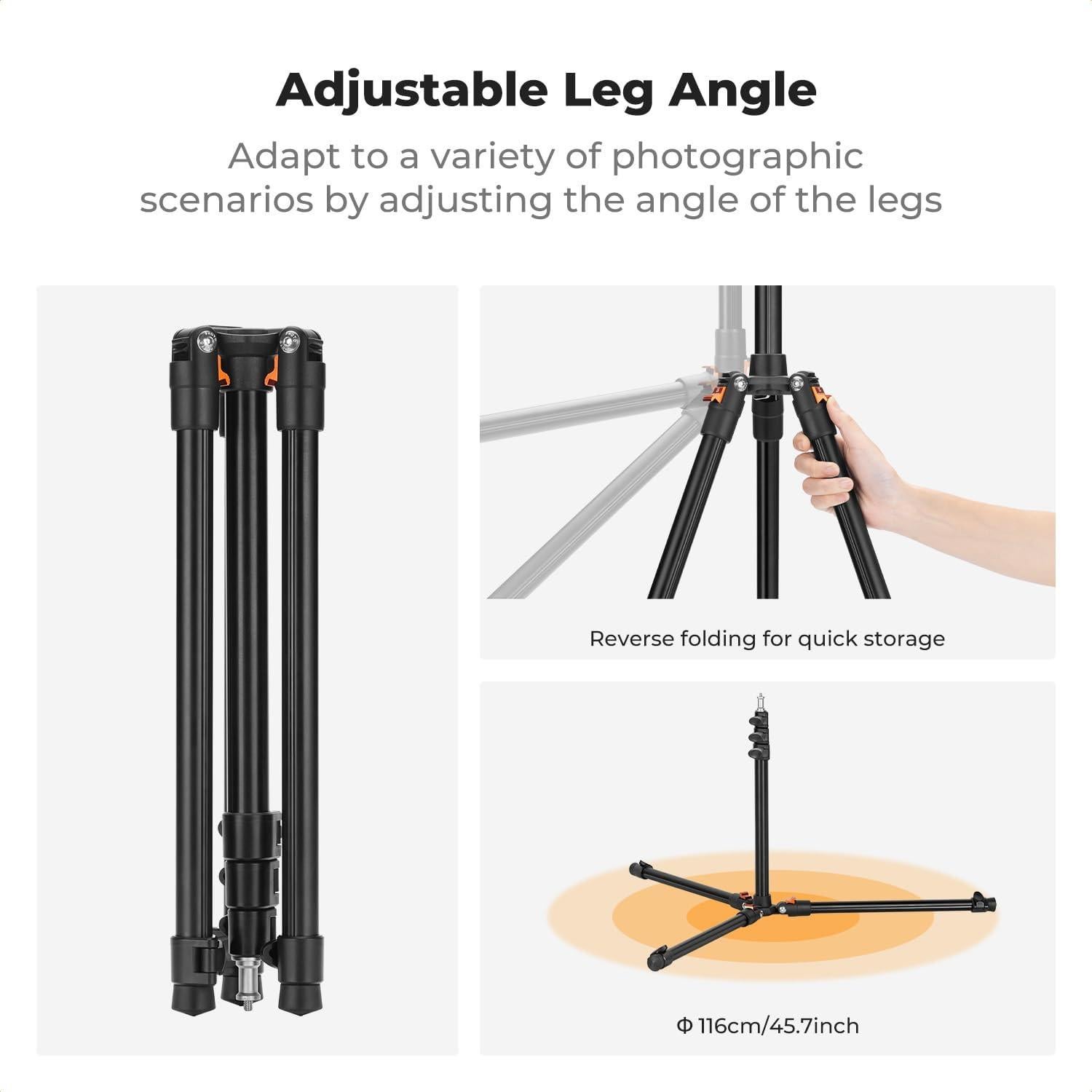 Soporte de Luz K&F Concept 2.6m Aluminio Ajustable para Cámara