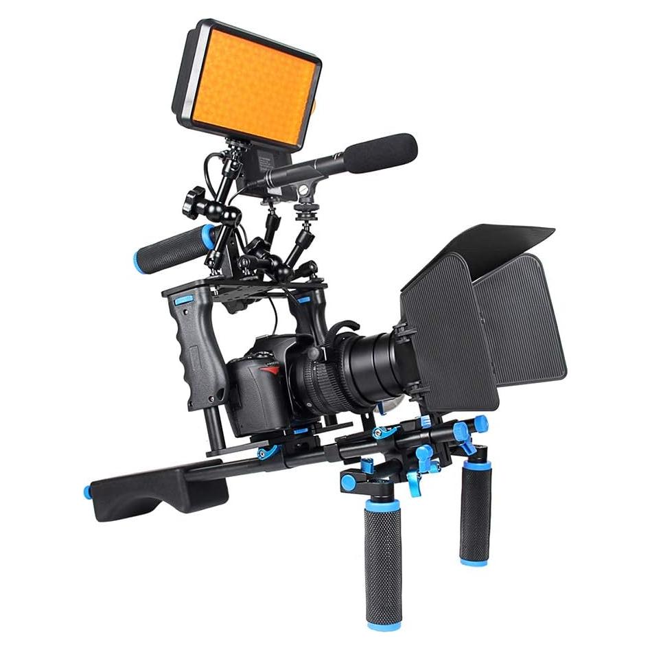 Kit estabilizador de hombro Fydun con jaula de cámara 450g