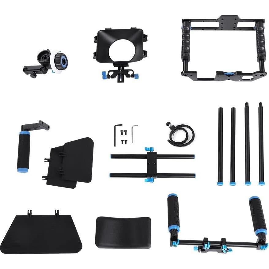 Kit estabilizador de hombro Fydun con jaula de cámara 450g