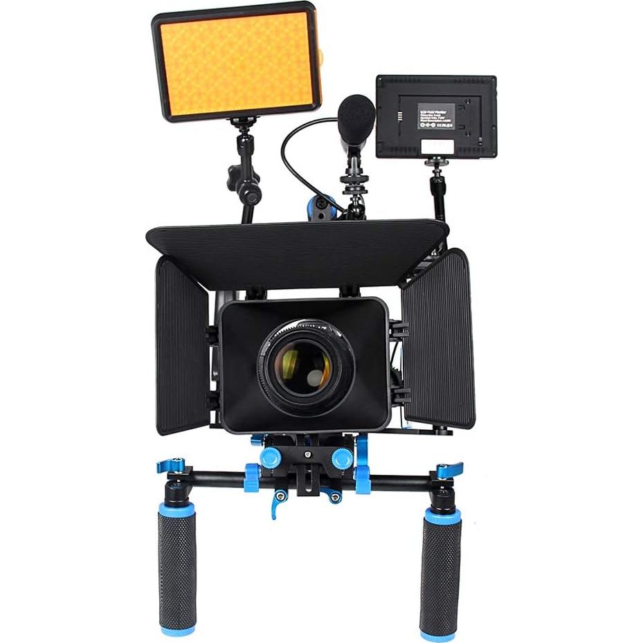 Kit estabilizador de hombro Fydun con jaula de cámara 450g