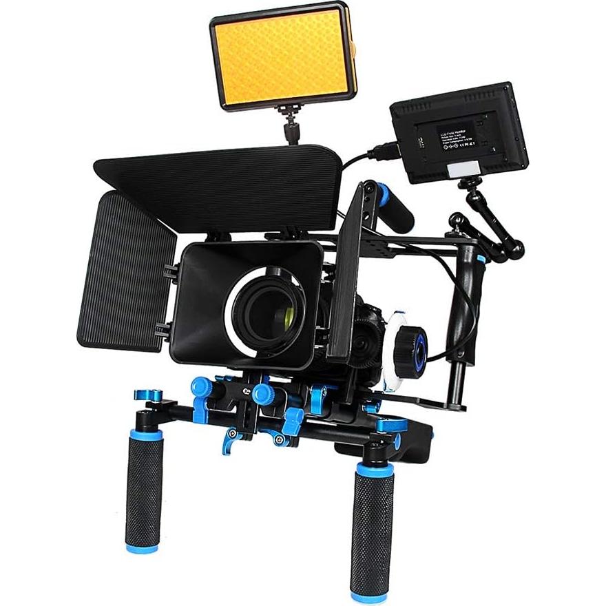 Kit estabilizador de hombro Fydun con jaula de cámara 450g