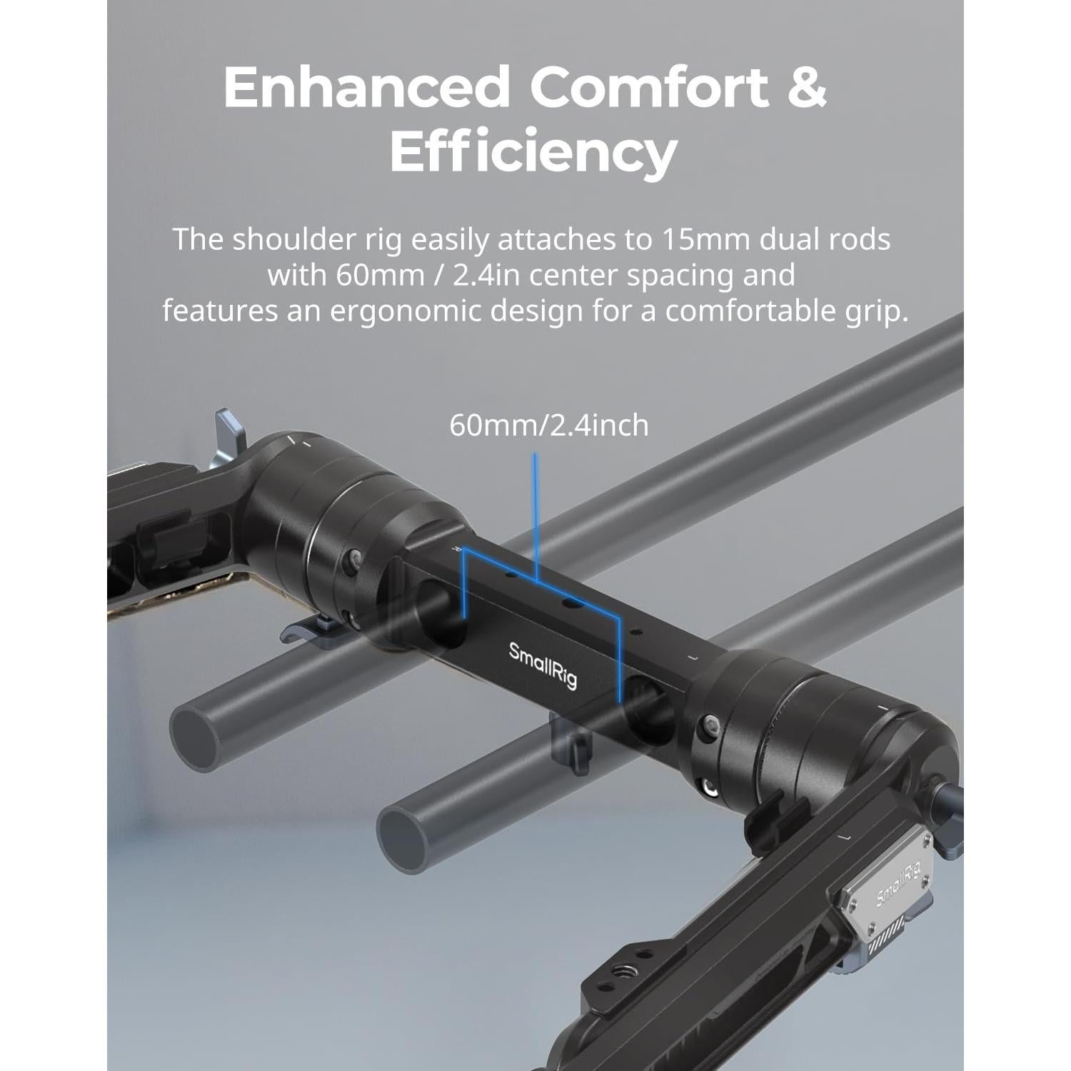 Rig de Hombro SmallRig 5205 con Doble Mango y Varillas 15mm