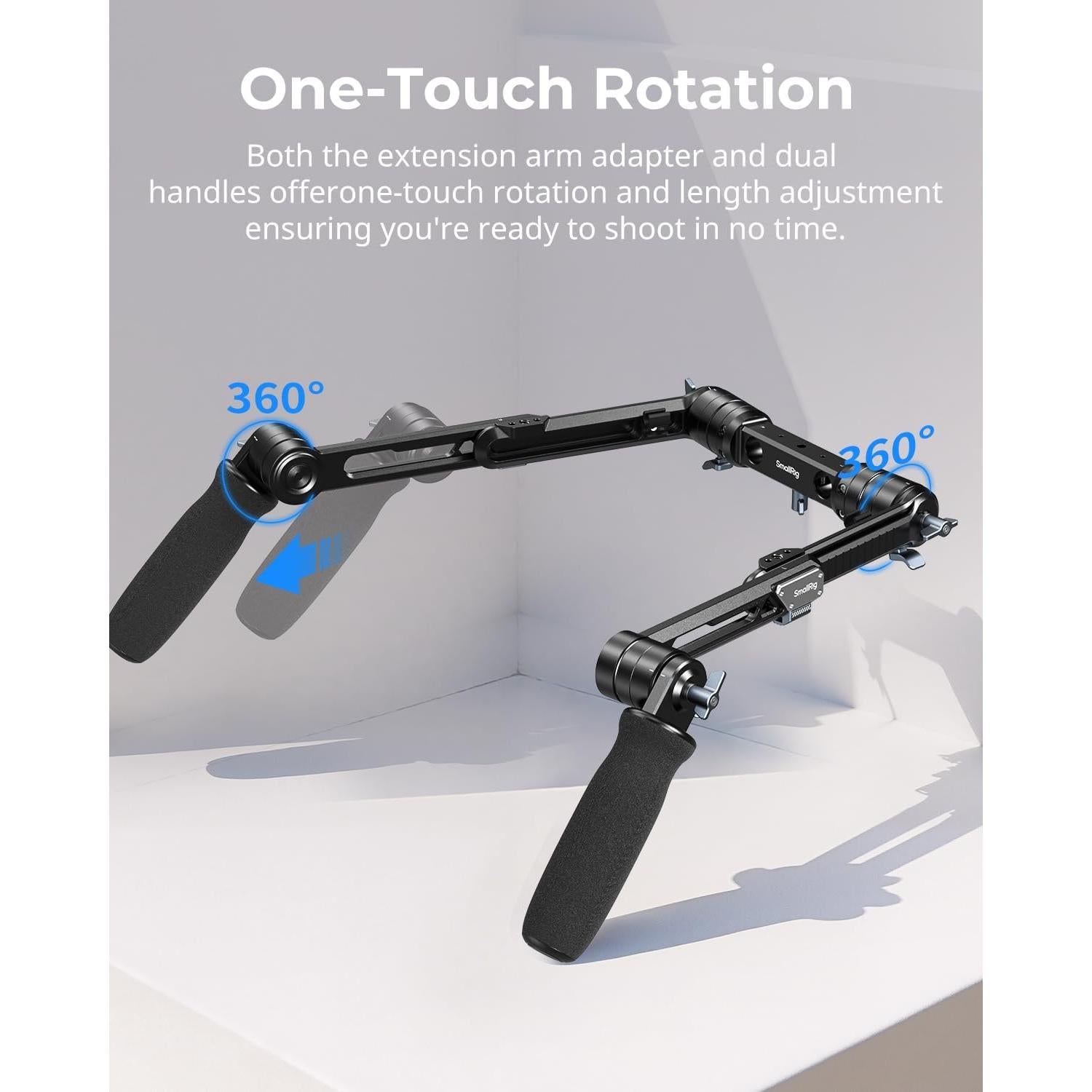 Rig de Hombro SmallRig 5205 con Doble Mango y Varillas 15mm