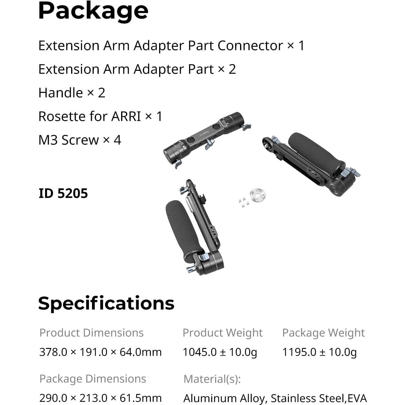 Rig de Hombro SmallRig 5205 con Doble Mango y Varillas 15mm