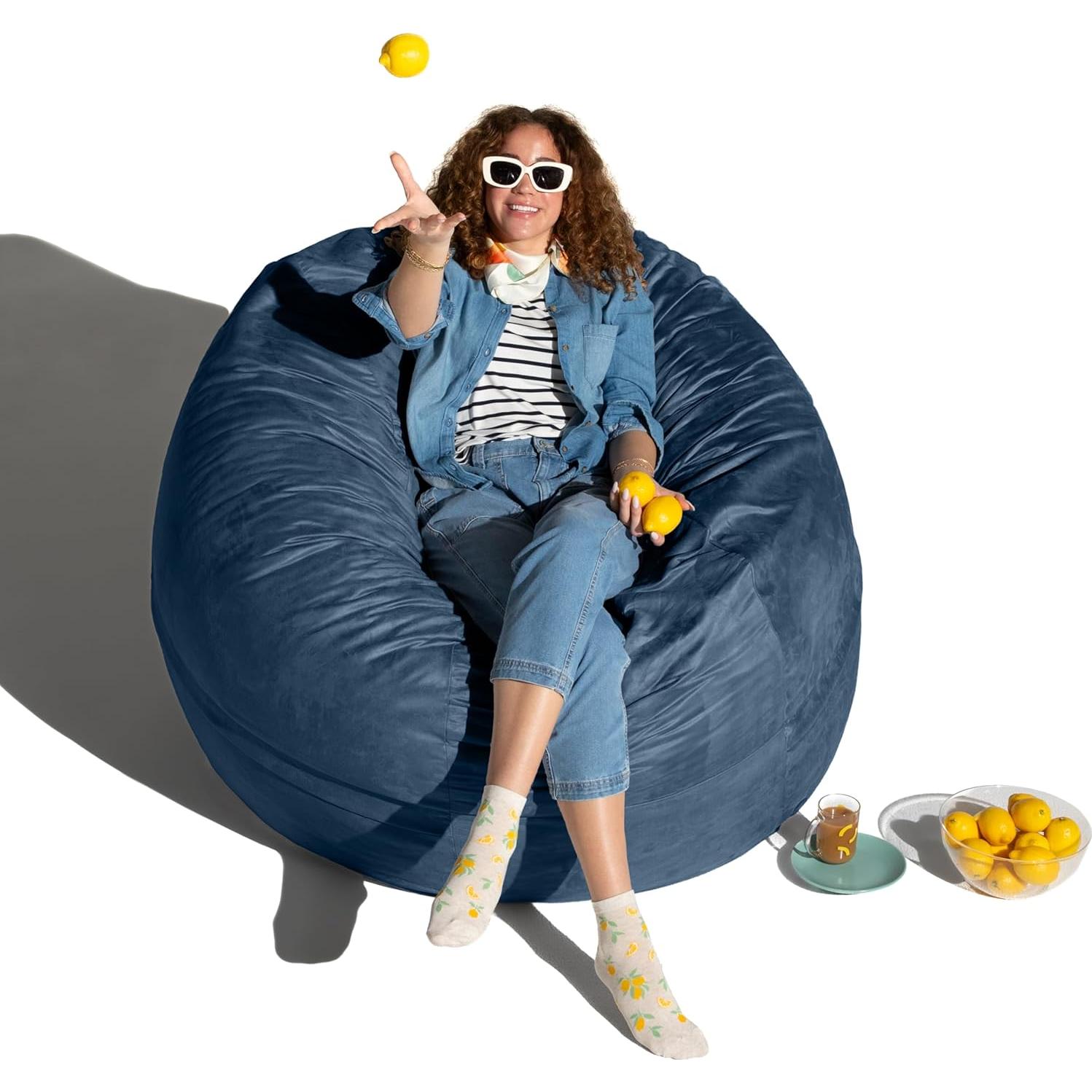 Saco de Frijoles Jaxx 5 Pies Marino con Funda Lavable