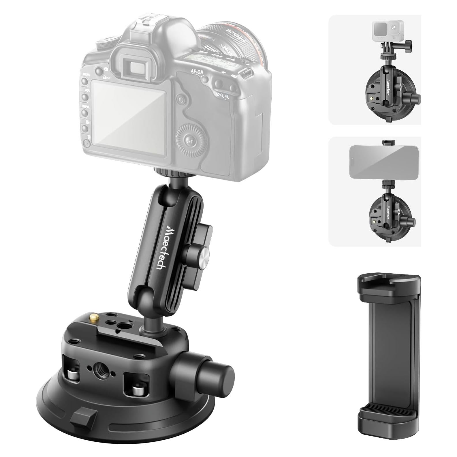 Soporte de Ventosa 10.16 cm Maectech para Cámara y Teléfono