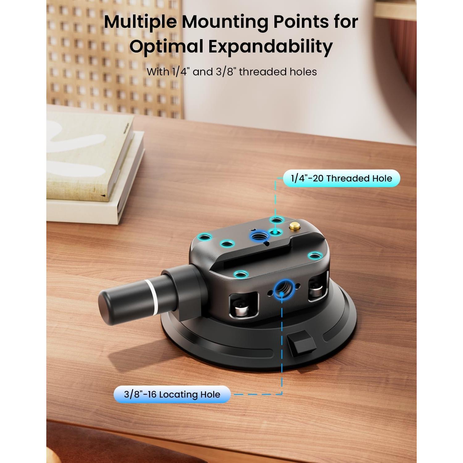 Soporte de Ventosa 10.16 cm Maectech para Cámara y Teléfono