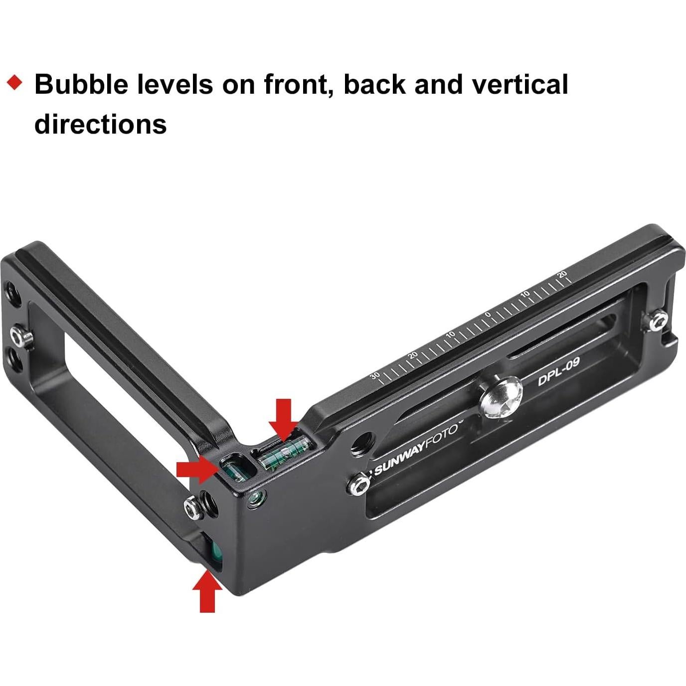 Soporte en L SUNWAYFOTO DPL-09 para DSLR Aluminio CNC
