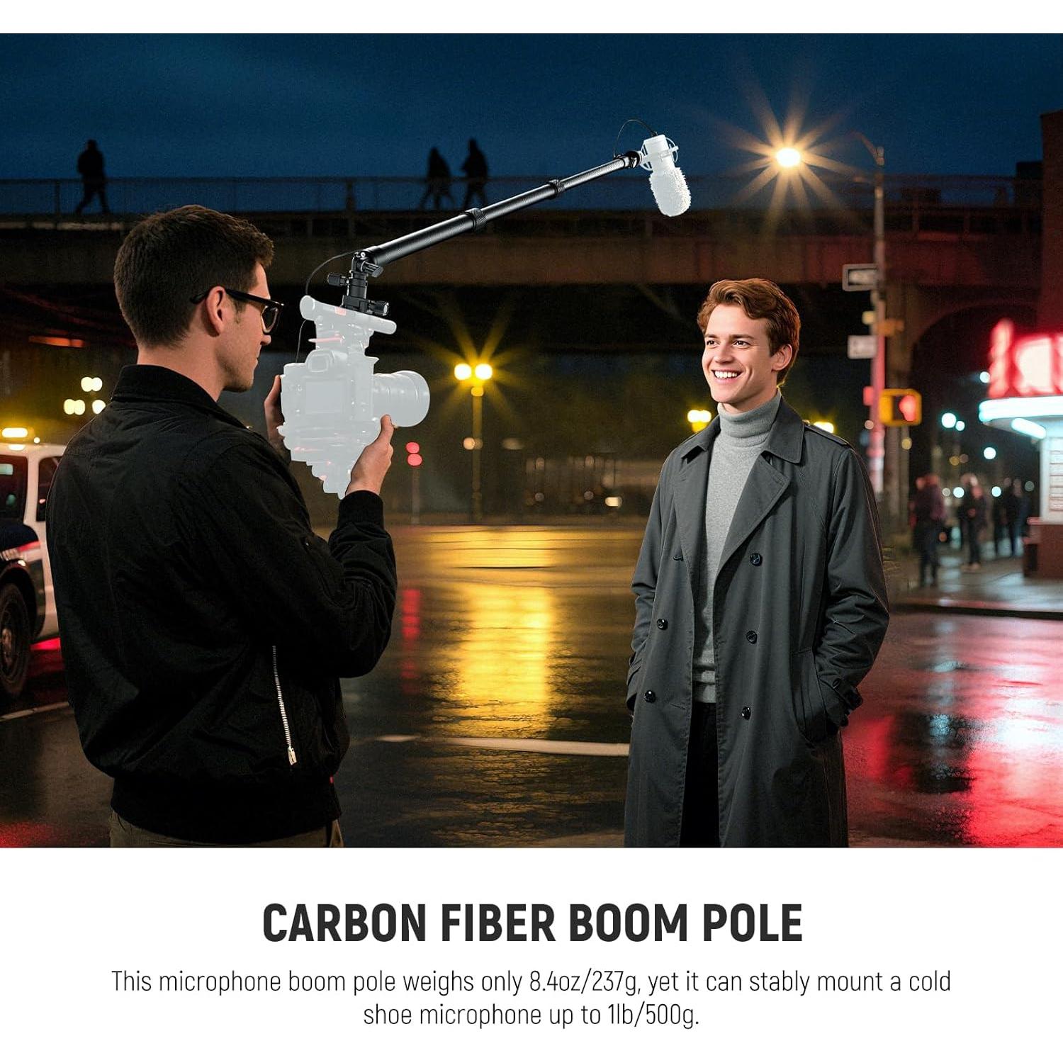 Palo de Micrófono NEEWER BP01 Fibra de Carbono 44-92cm