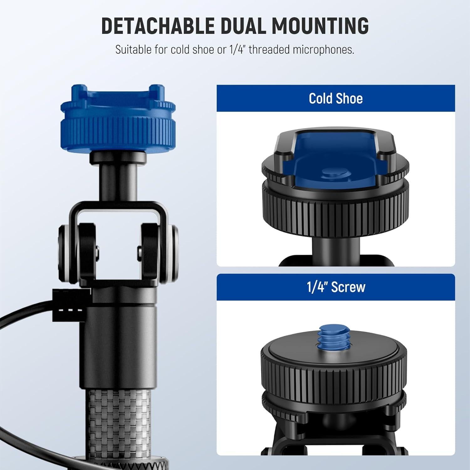 Palo de Micrófono NEEWER BP01 Fibra de Carbono 44-92cm
